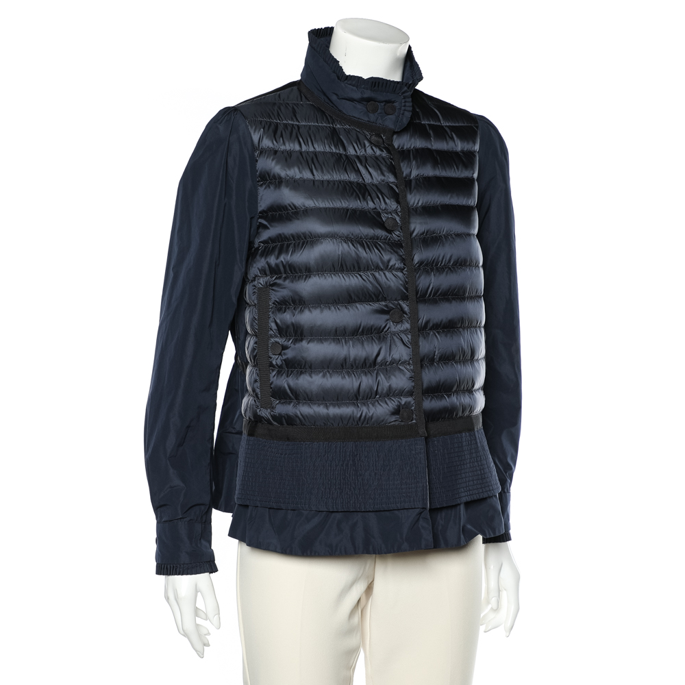 

Moncler Navy Blue Quilted Synthetic Cereste Down Jacket