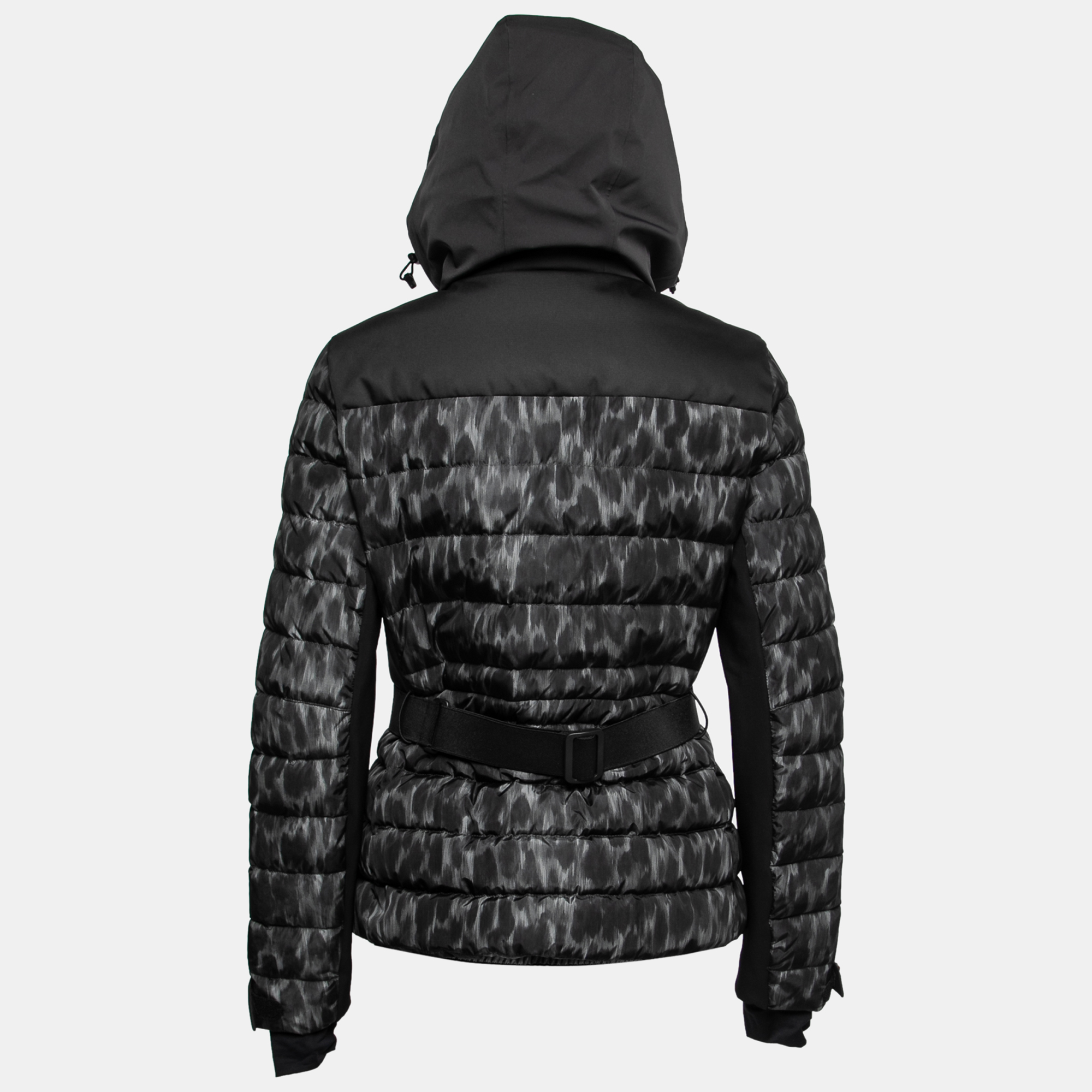 

Moncler Black Animal Print Synthetic Quilted Down Jacket