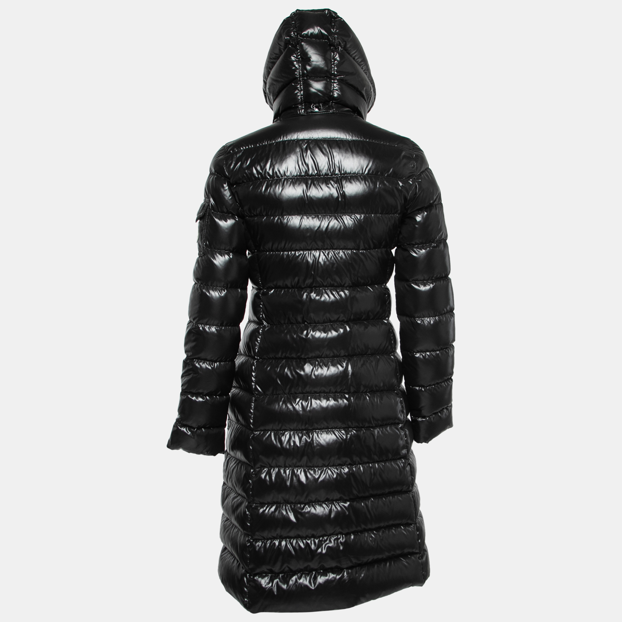 

Moncler Black Synthetic Down Maglia Hooded Puffer Jacket