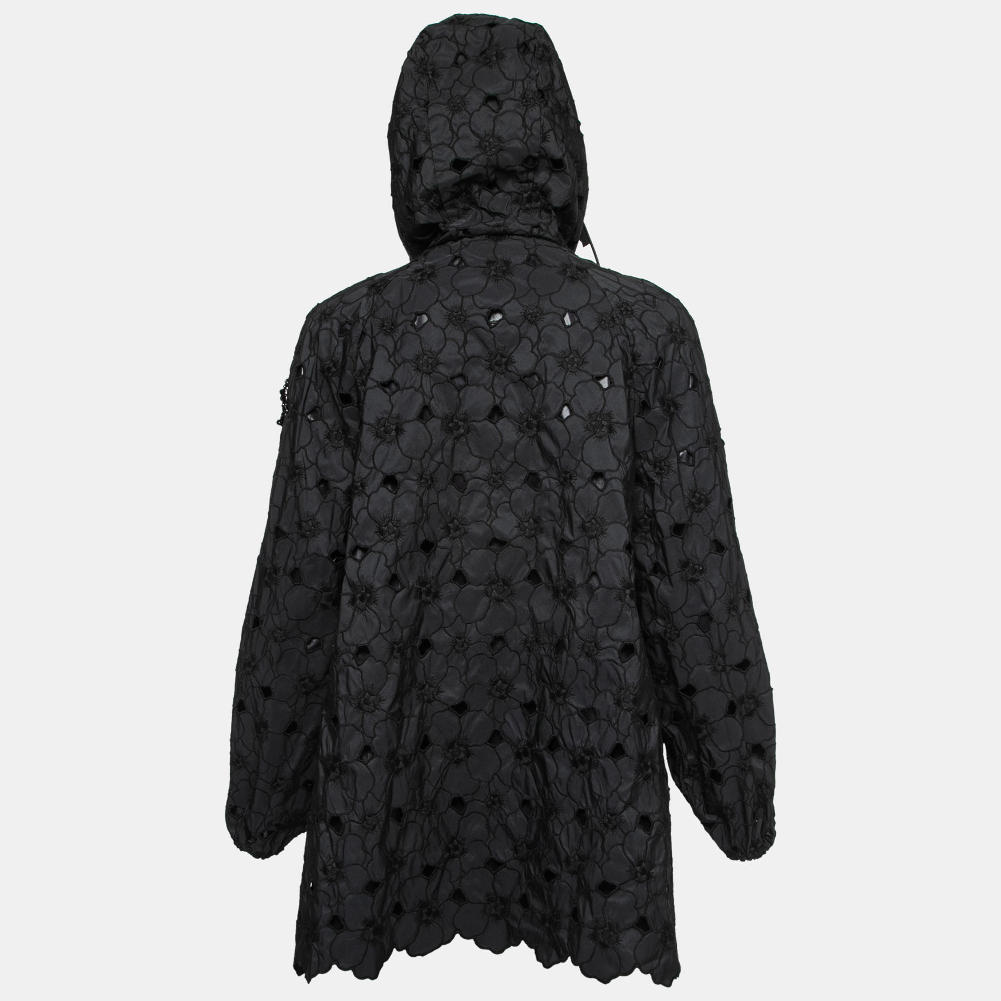 

Moncler Black Floral Synthetic Windbreaker Jacket