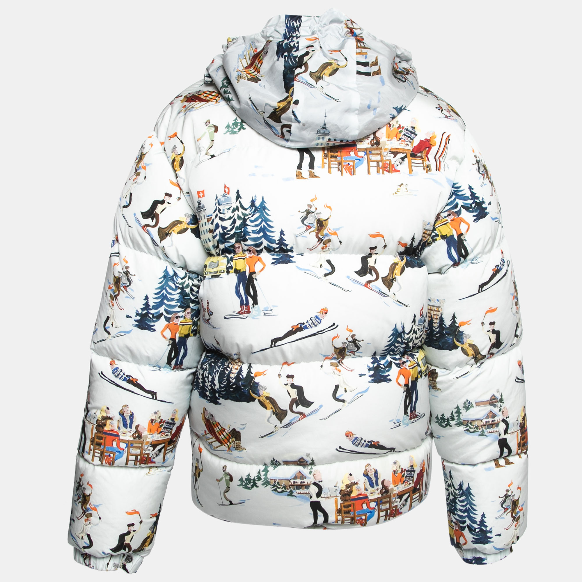 

Moncler Multicolor Clairette Printed Down Synthetic Jacket