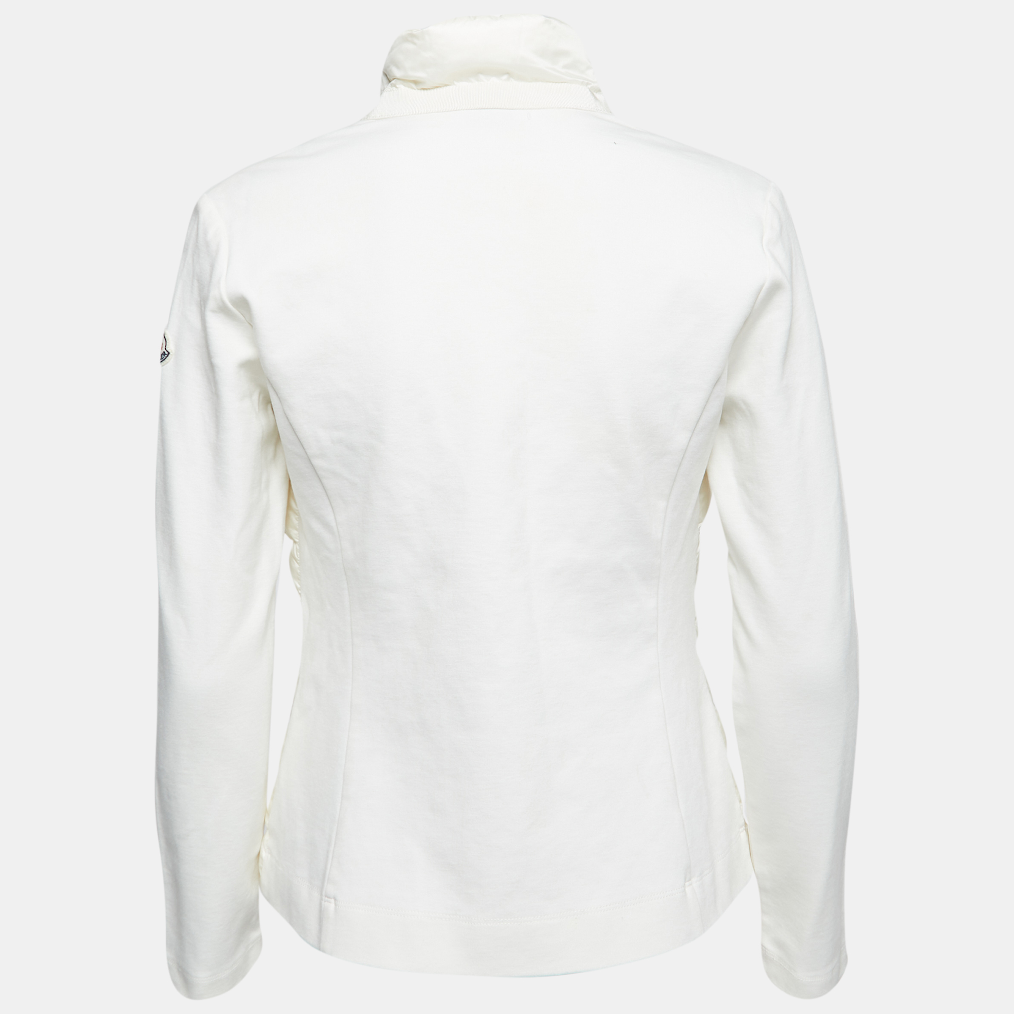 

Moncler Cream Quilted Button Front Jacket