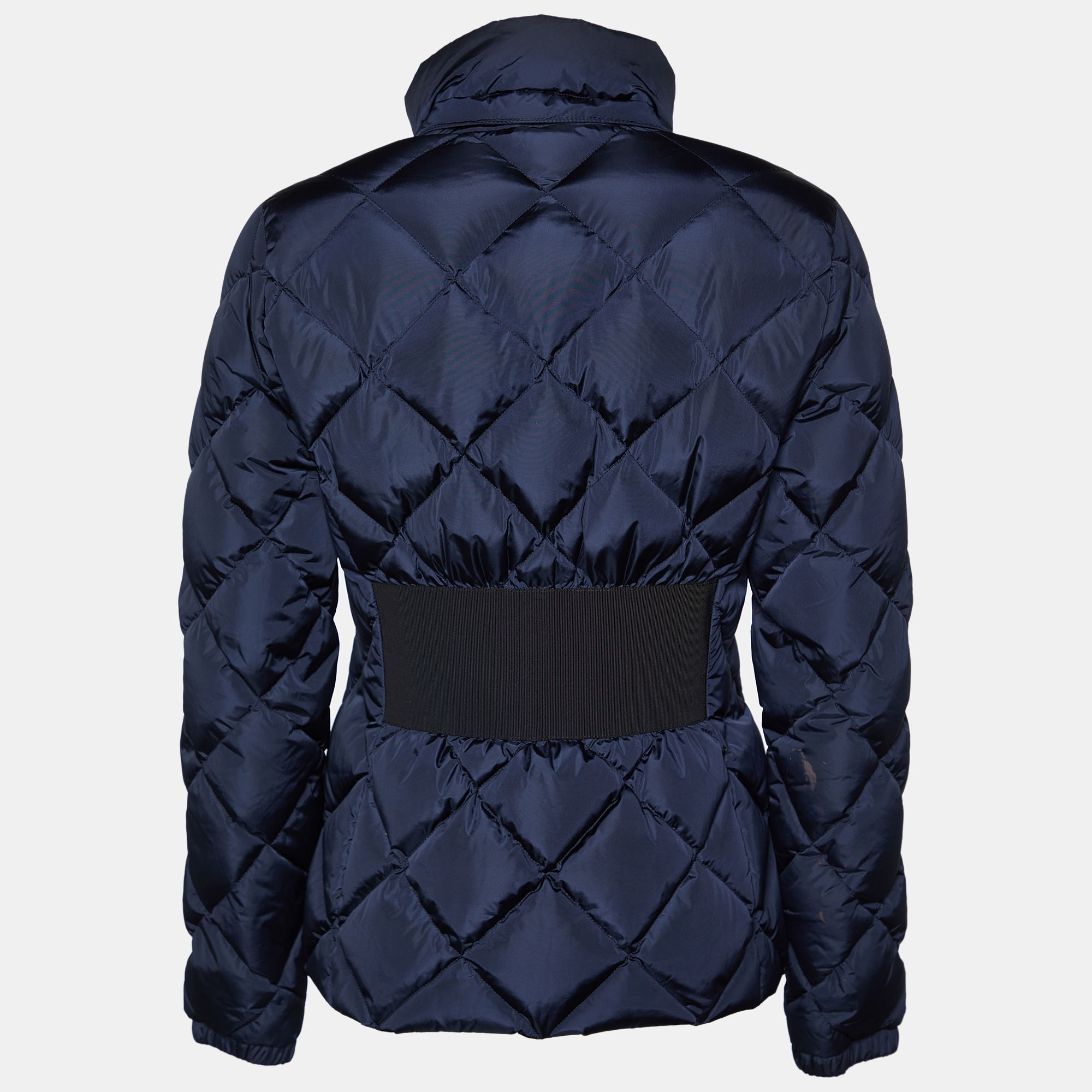 

Moncler Navy Blue Diamond Quilted Down Mesnil Jacket
