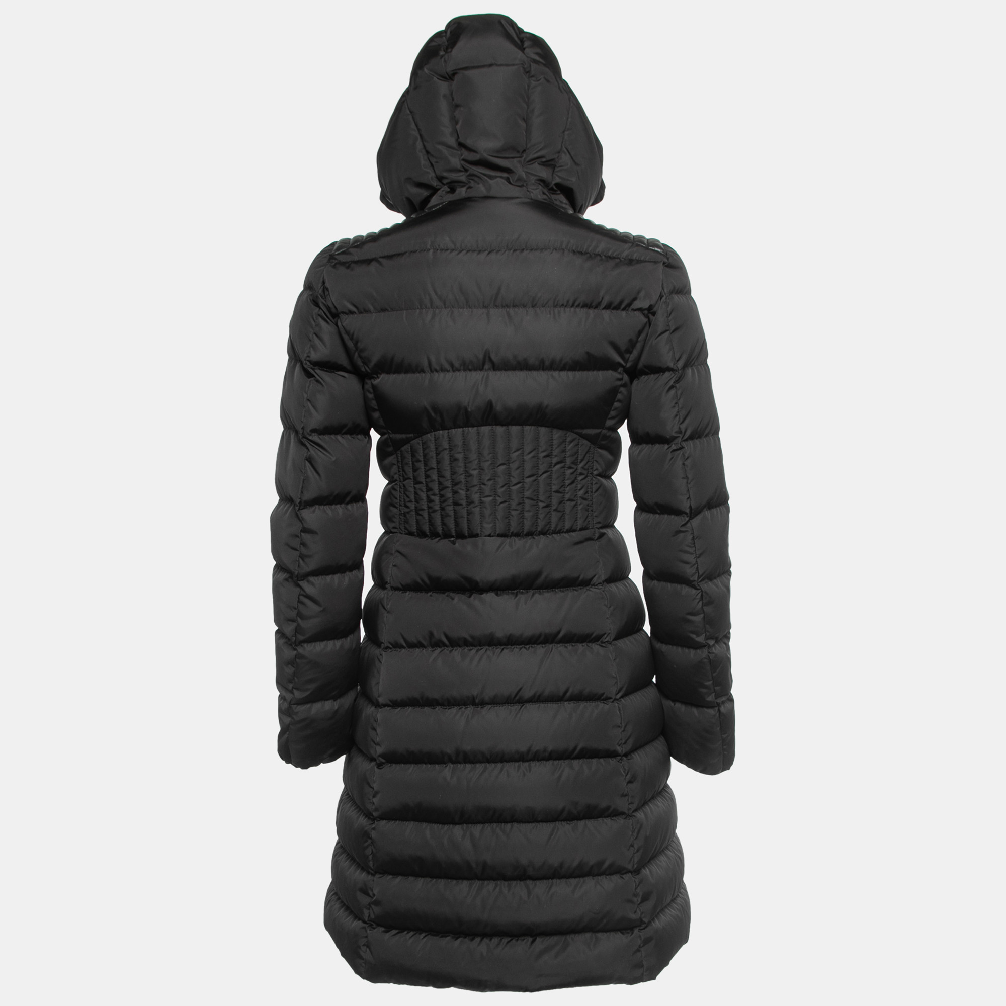 

Moncler Black Nylon Quilted Hooded Down Jacket