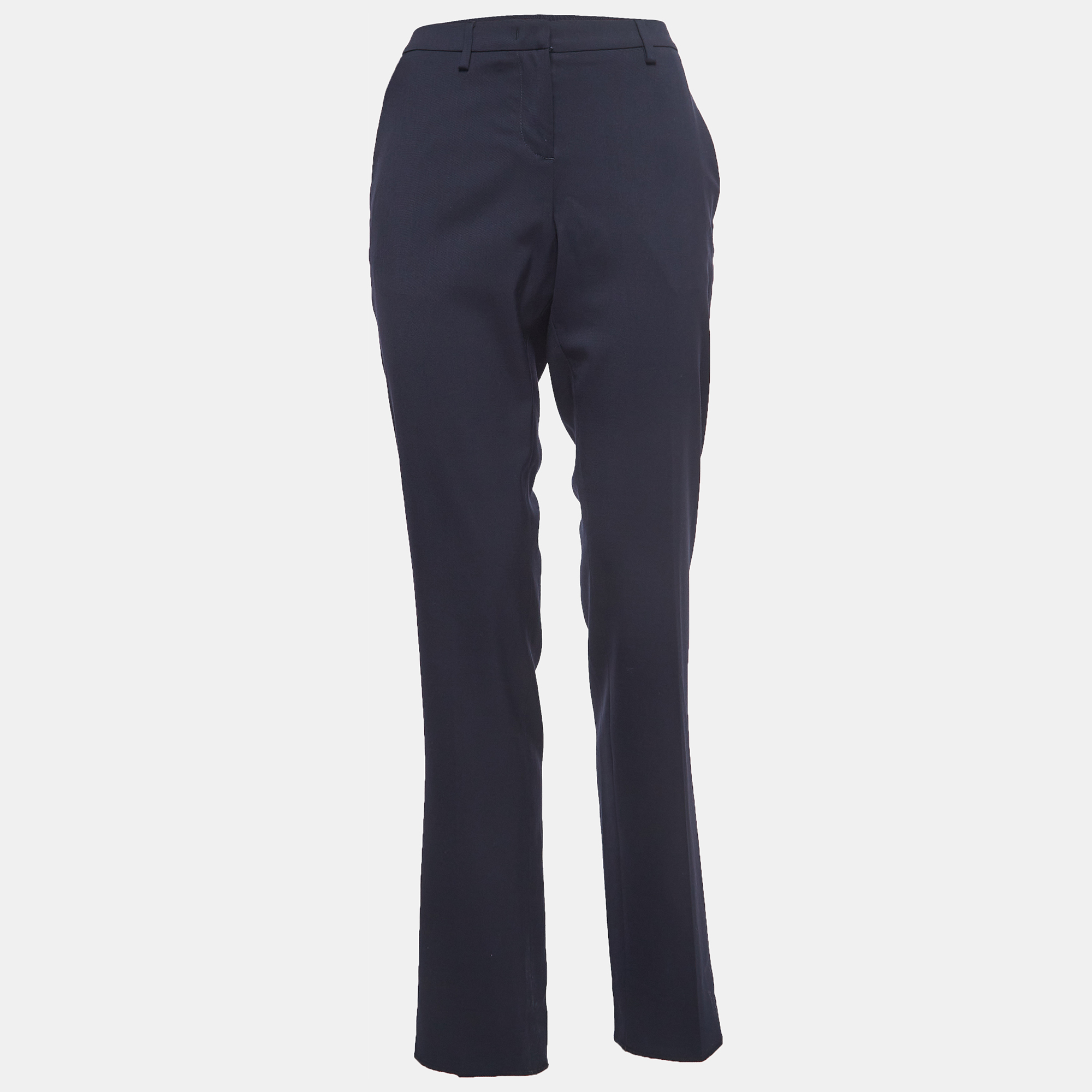 

Moncler Navy Blue Wool Blend Formal Trousers