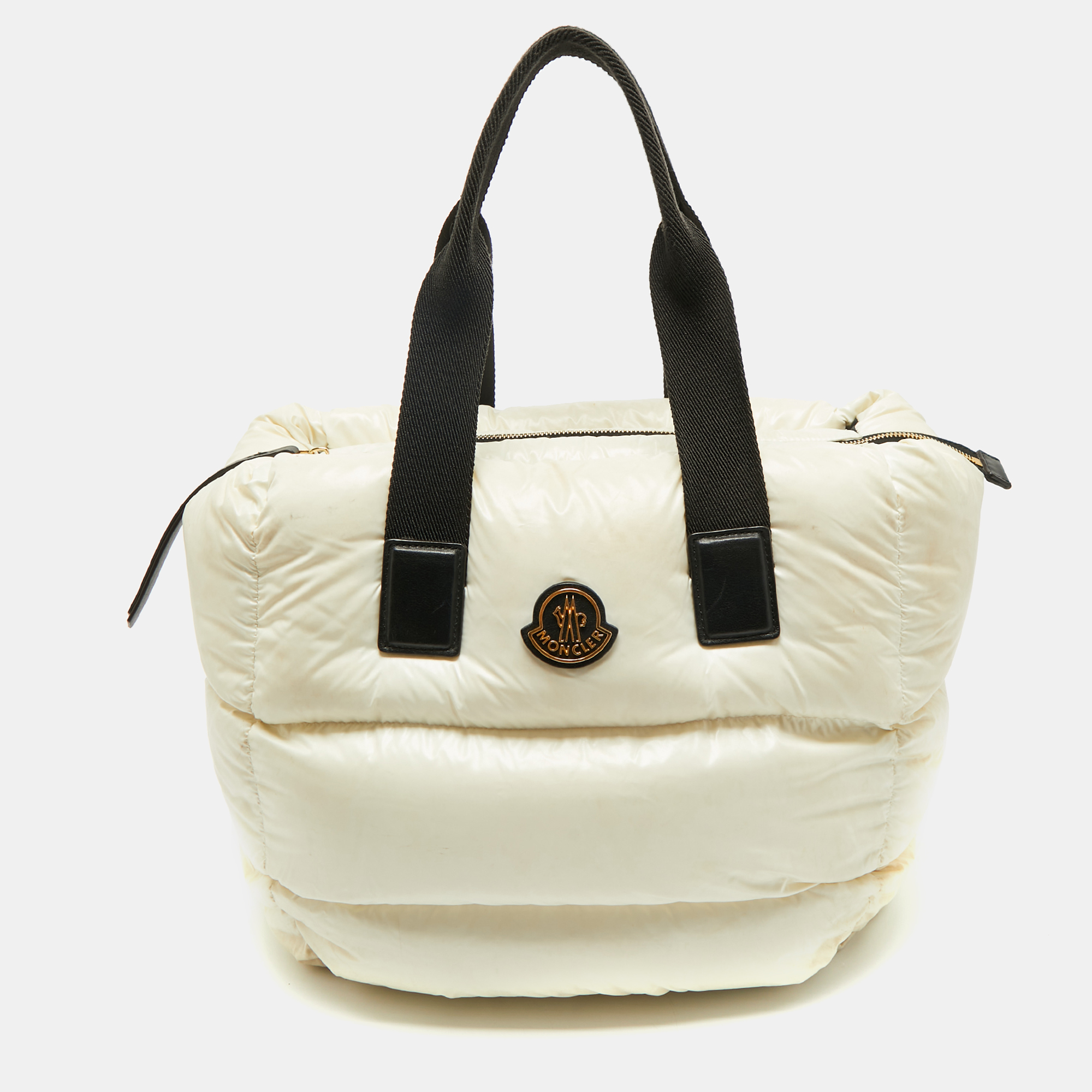 

Moncler White Nylon Water-Repellent Caradoc Tote