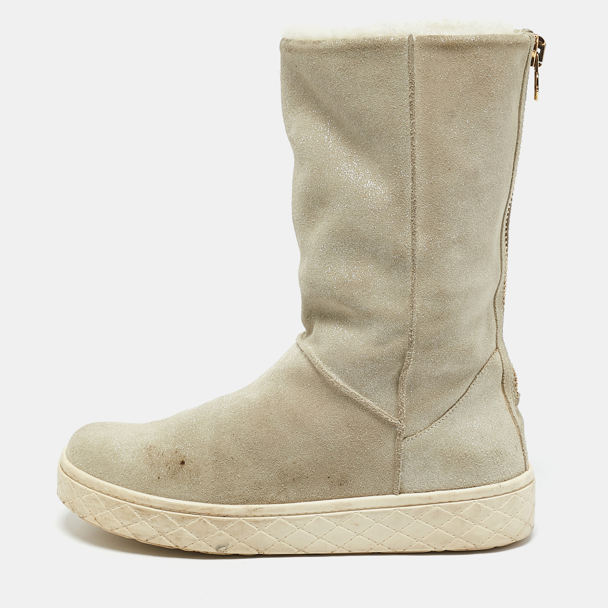 

Moncler Grey Suede Snow Boots Size