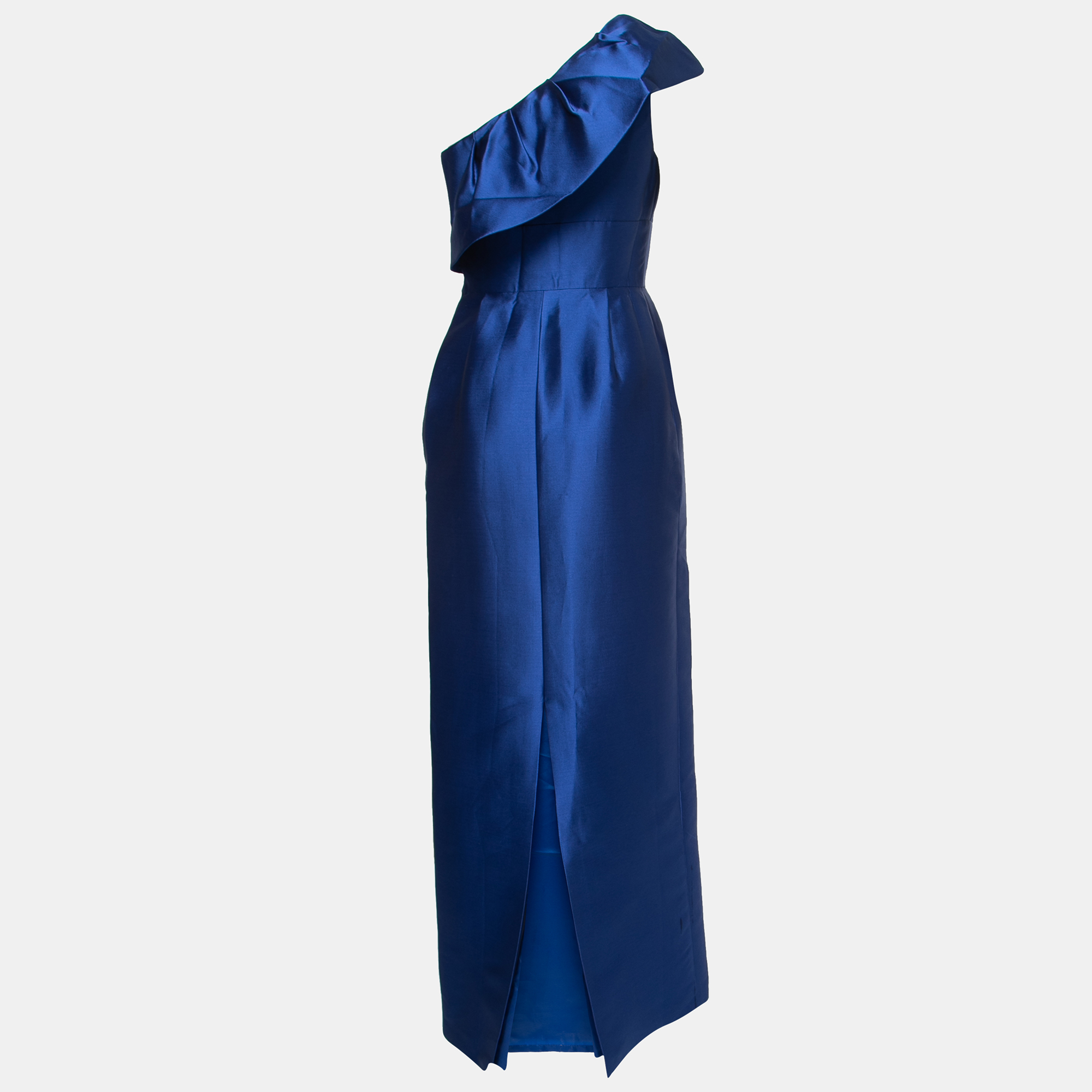 

ML By Monique Lhuillier Blue One Shoulder Gown