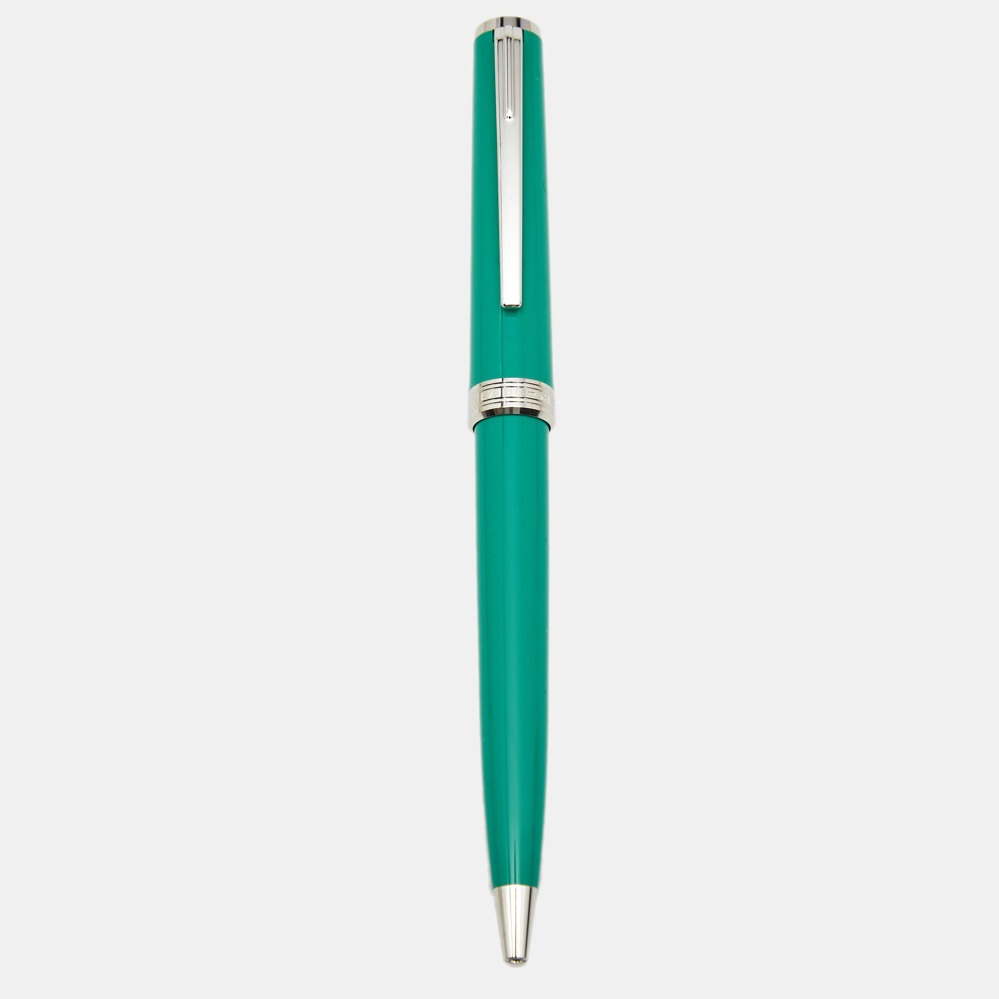 

Montblanc Green Resin Silver Tone Ballpoint Pen