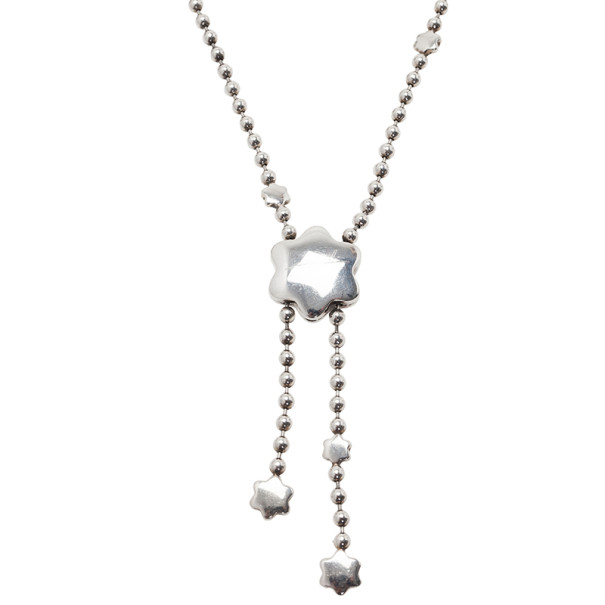 Pre Owned Montblanc Star Sparks Silver Lariat Necklace