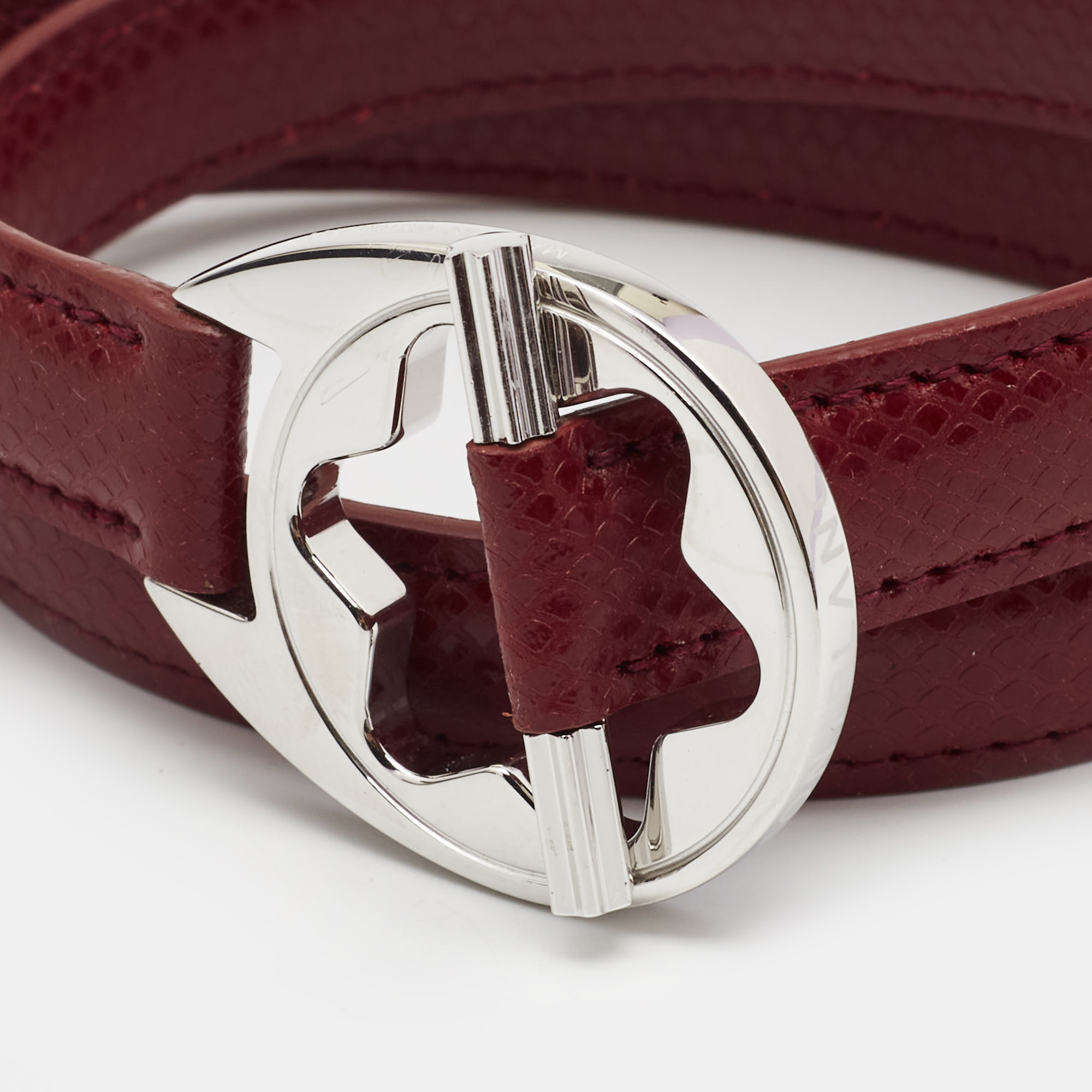 

Montblanc Hold Me Tight Red Leather Silver Bracelet