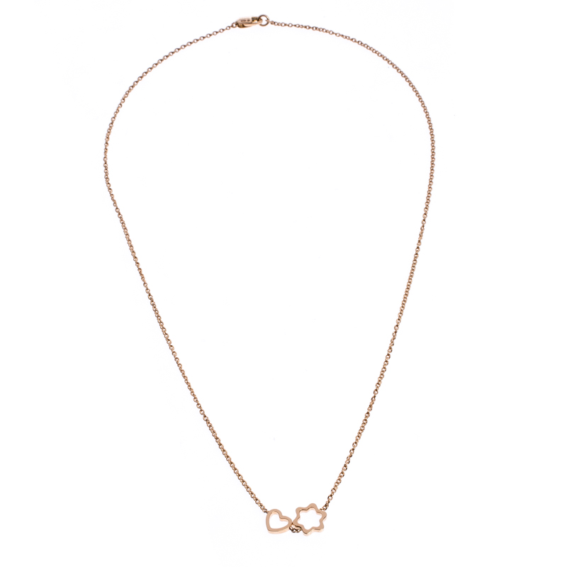 

Montblanc Star Heart Charm 18k Rose Gold Necklace