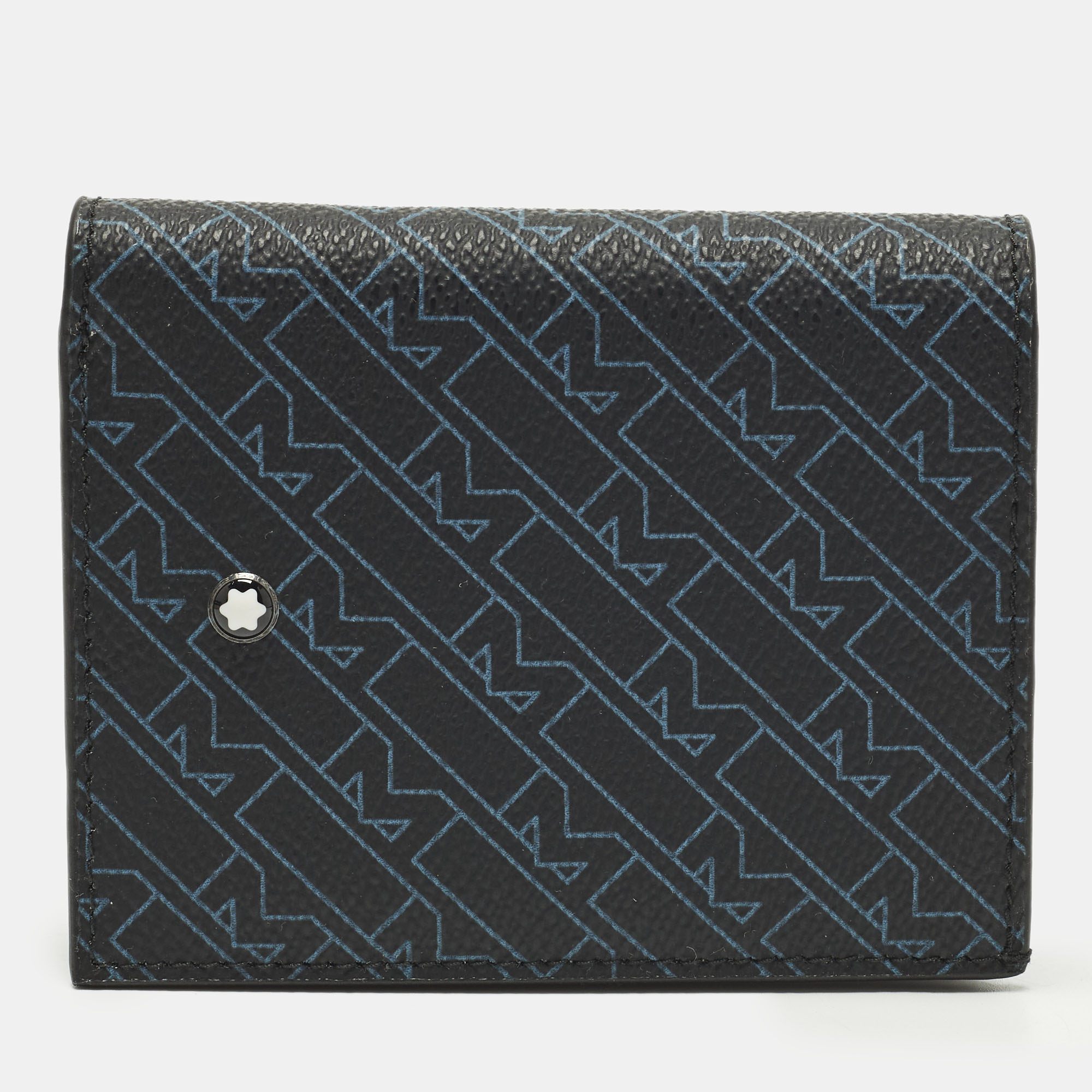 

Montblanc Black/Blue  Gram Coated Canvas Bifold Wallet