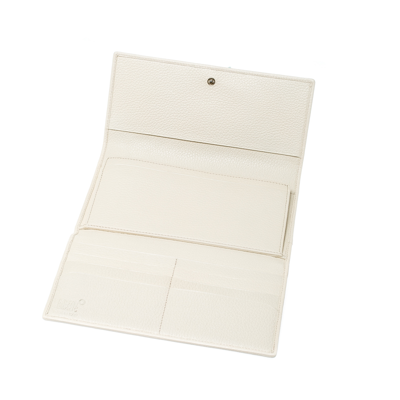 

MontBlanc Off White Leather Continental Starisma Flap Wallet
