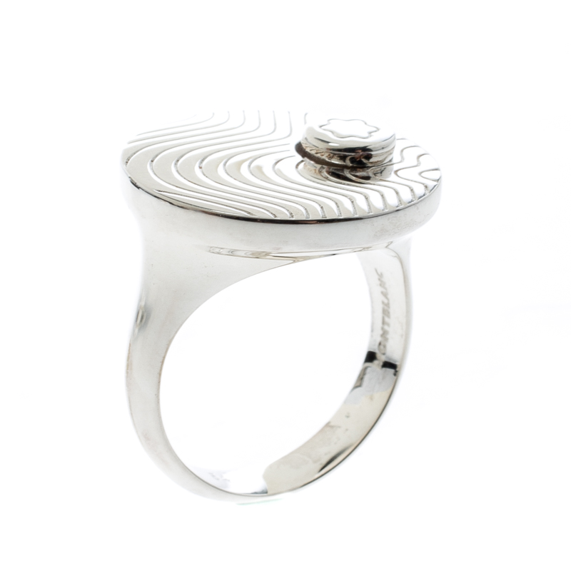 Montblanc Star Collection Exploding Star Silver Ring Size 54