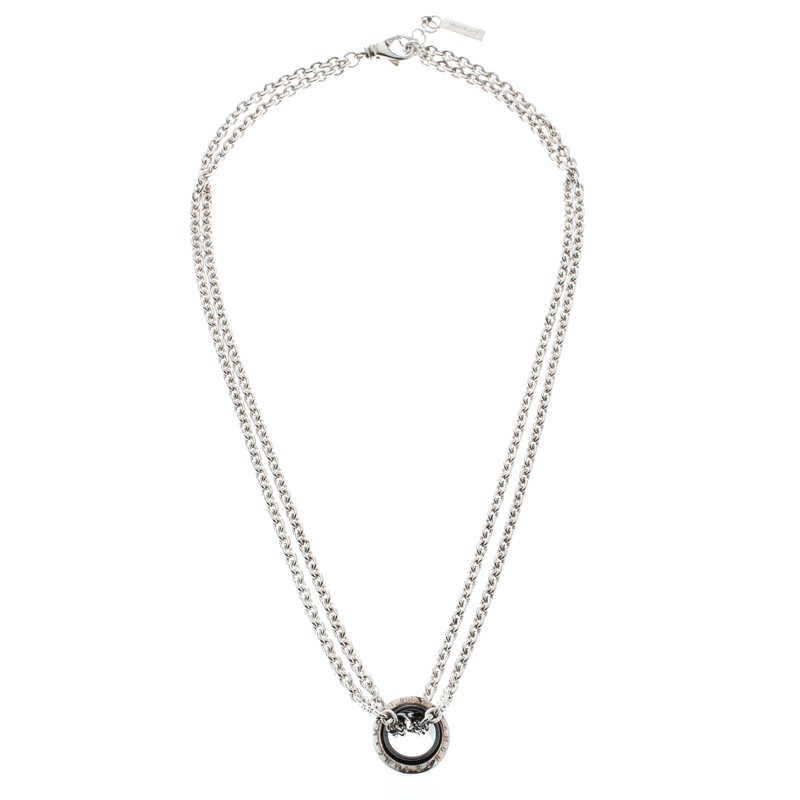 

Montblanc Profile collection Wish Black Ceramic Silver Pendant Necklace