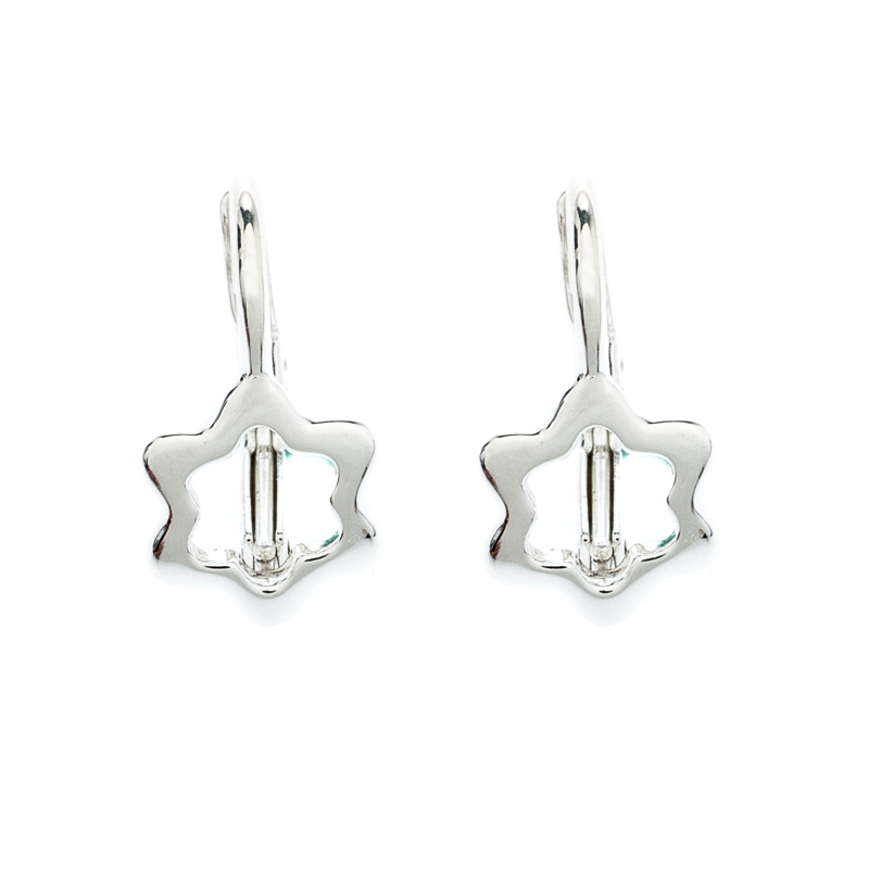 Montblanc Star Silver Huggie Earrings