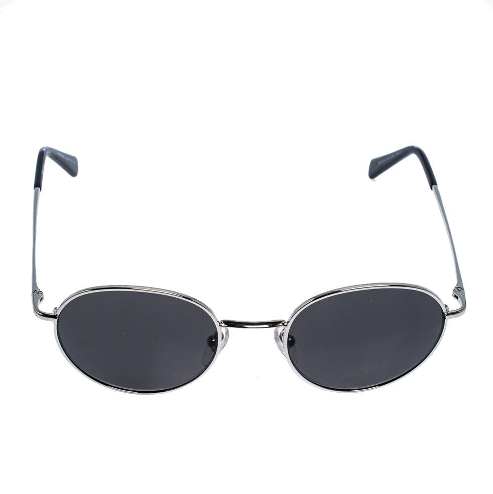 

Montblanc Silver Tone /Smoke Grey MB-550S Round Sunglasses