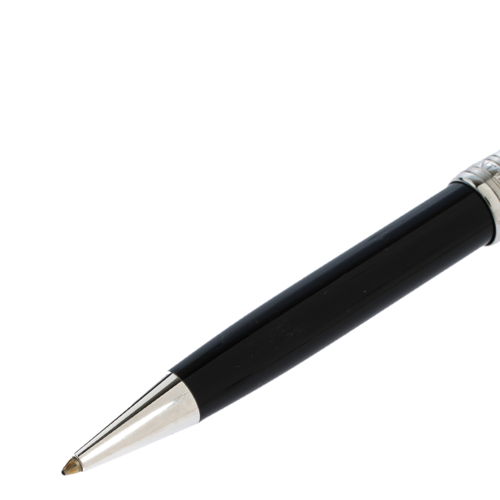 

Montblanc Meisterstuck Solitaire Doue Black Resin Silver Tone Ballpoint Pen