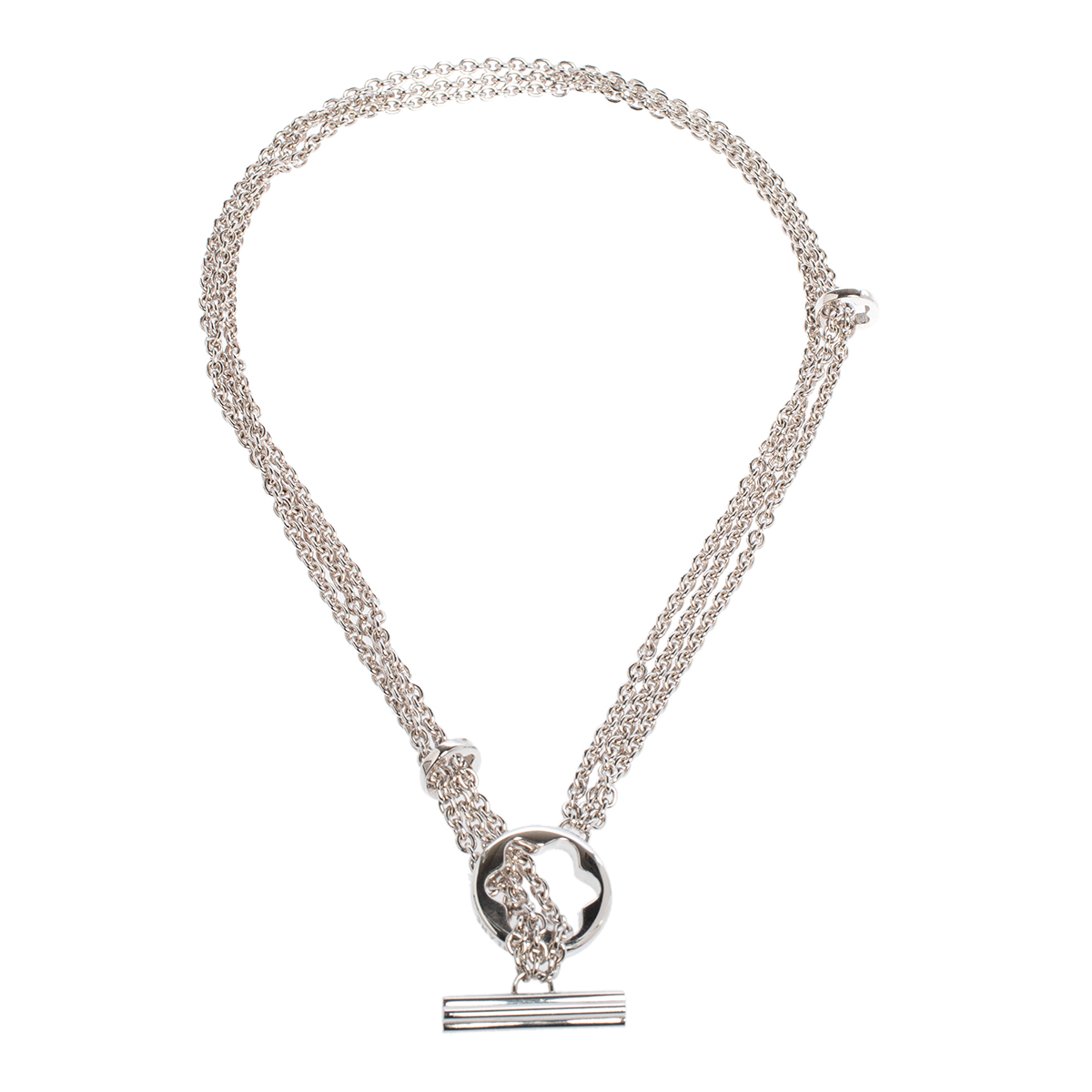 

Montblanc Caress of a Star Silver Chain Link Toggle Necklace