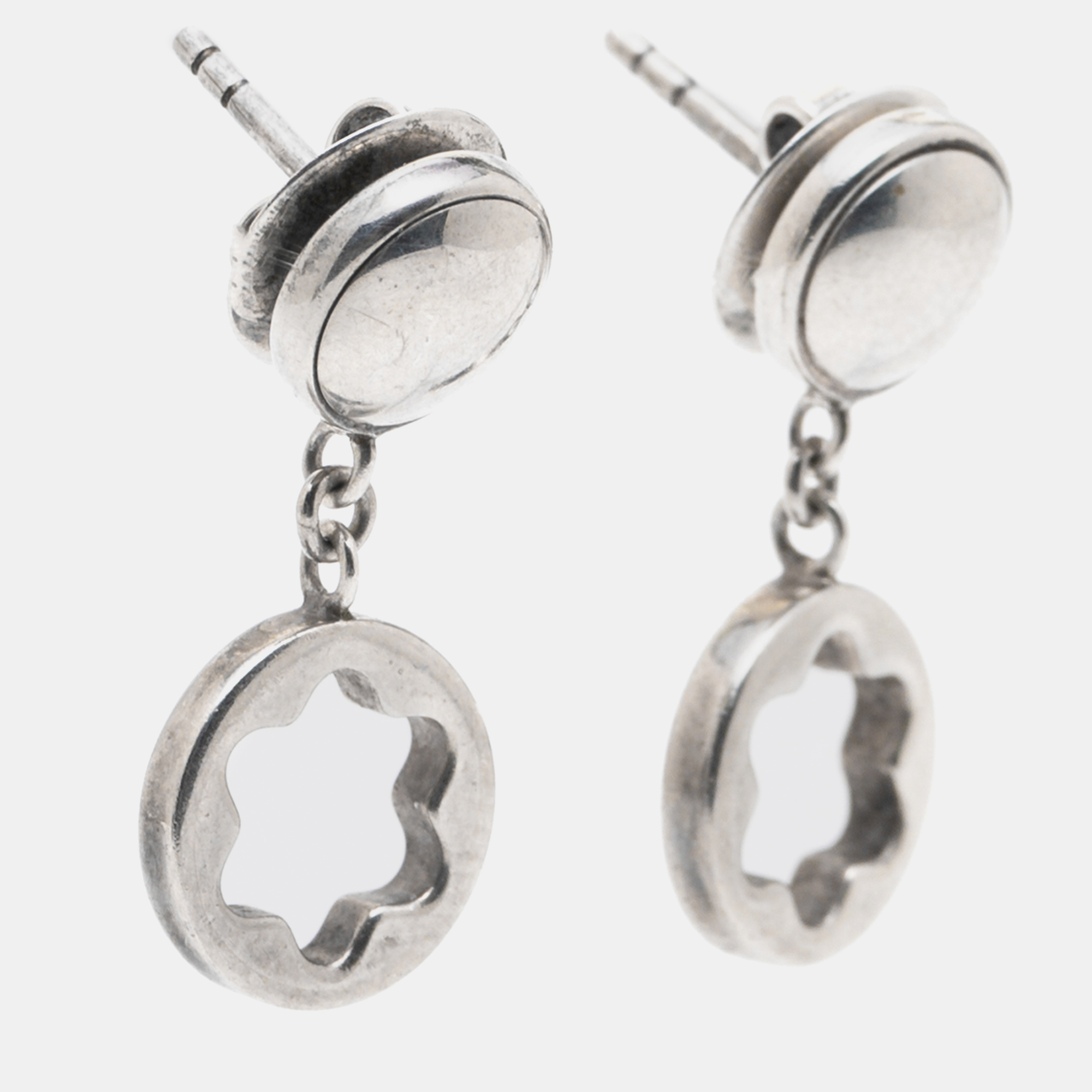 

Montblanc Star Signet Sterling Silver Dangle Stud Earrings