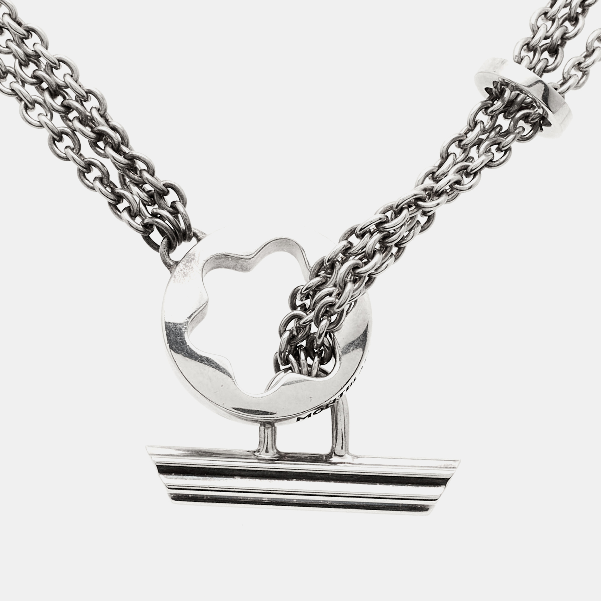 

Montblanc Caress of a Star Silver Chain Link Toggle Necklace