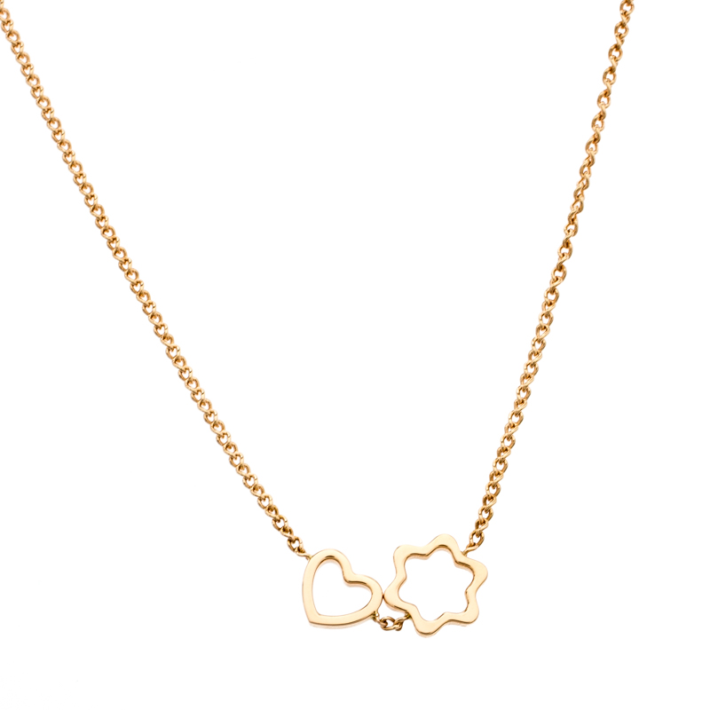 Montblanc 18k Rose Gold Charm Necklace 