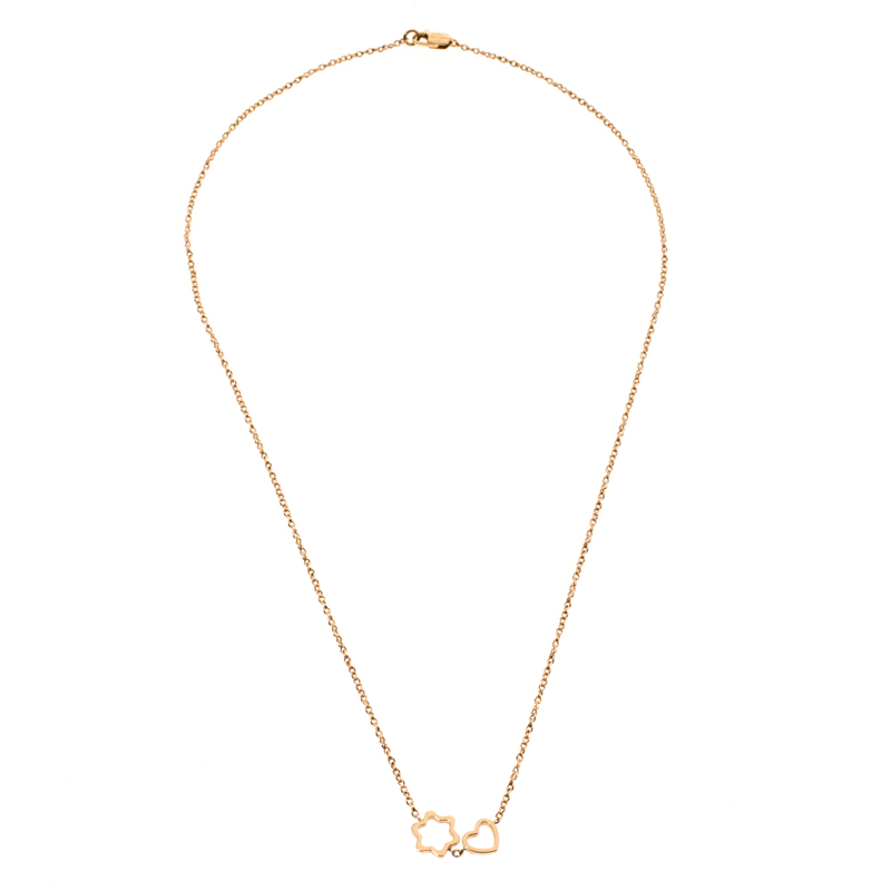 

Montblanc Star Heart Charm 18k Rose Gold Necklace