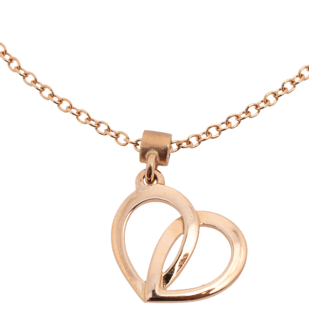 

Montblanc Coeur de Pétales Entrelacés 18K Rose Gold Heart Charm Bracelet