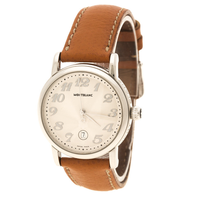 Pre Owned Montblanc White Stainless Steel Meisterstuck Women's Wristwatch 32 mm