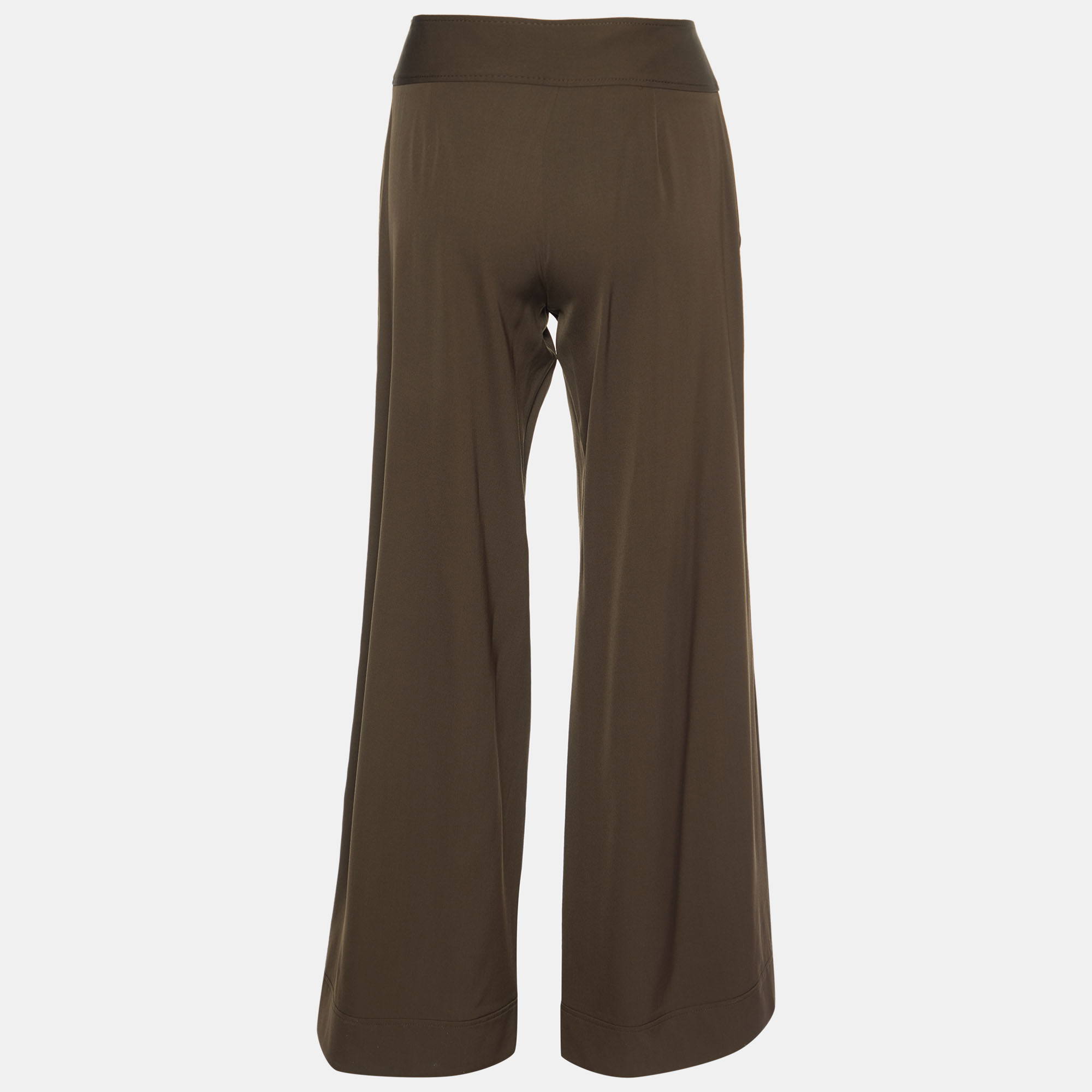 

Moschino Cheap and Chic Brown Wool Flared Leg Trousers