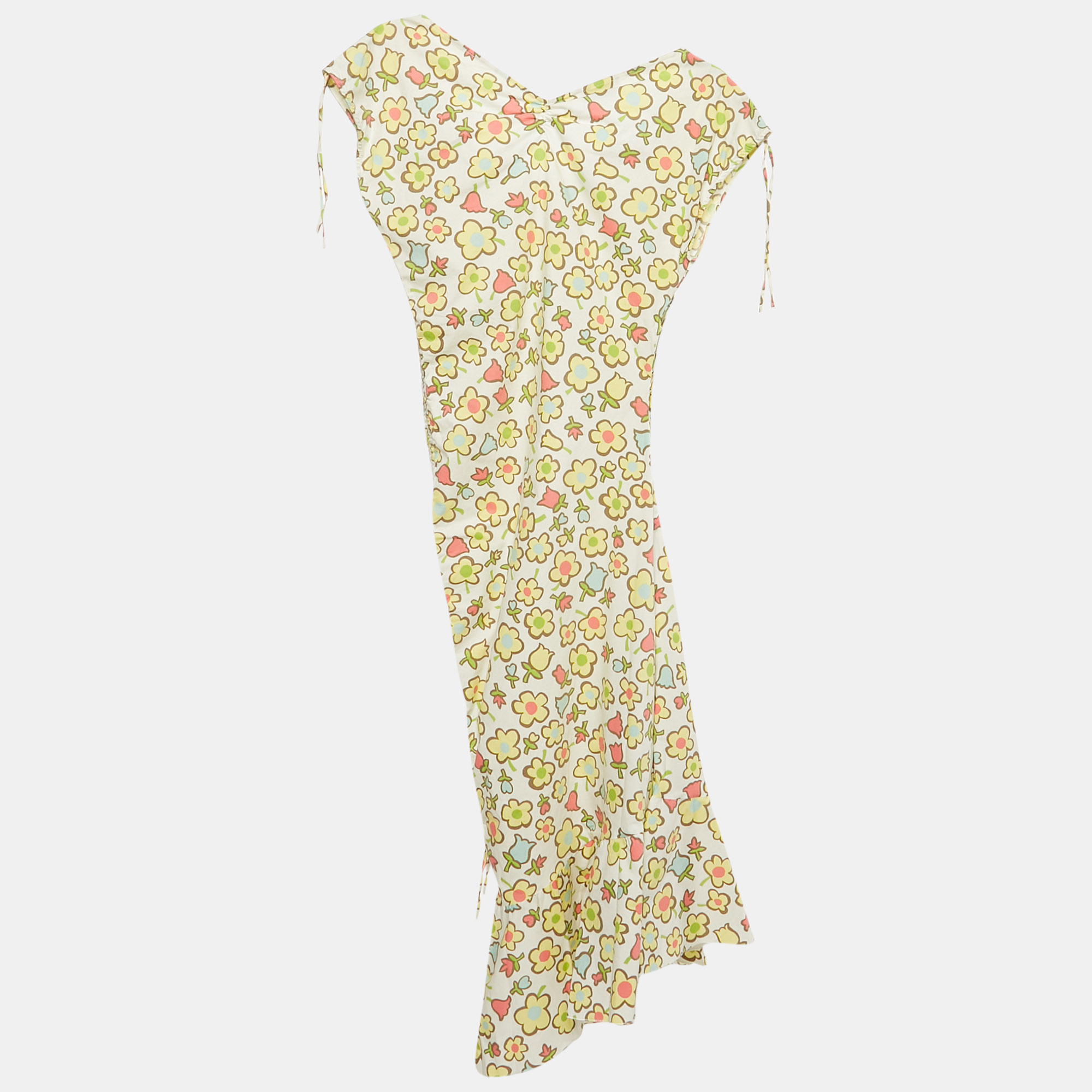 Moschino Cheap and Chic Multicolor Floral Print Cotton Short Dress S 