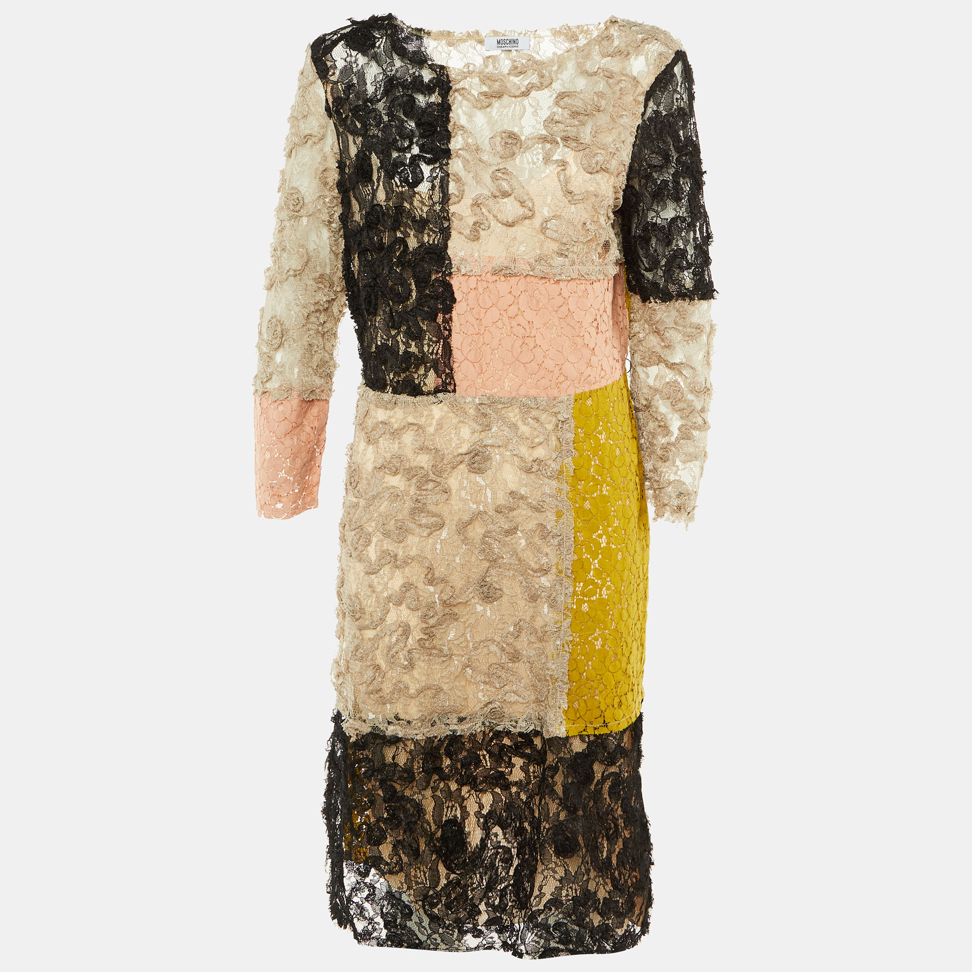

Moschino Cheap and Chic Multicolor Floral Lace Midi Dress L