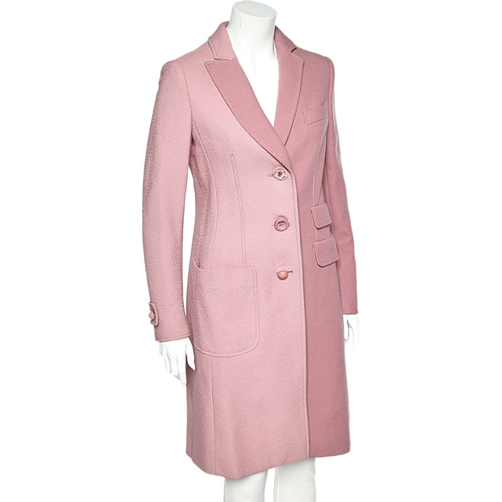 

Moschino Cheap and Chic Pink Wool Long Coat