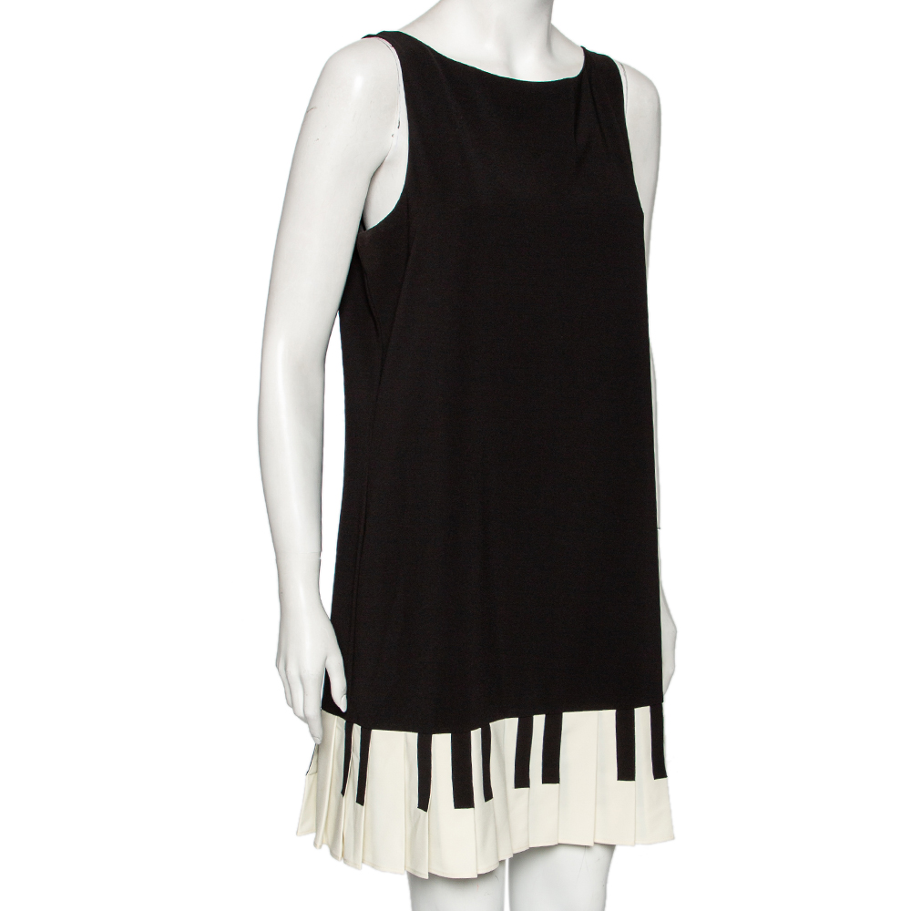 

Moschino Cheap and Chic Black Crepe Pleated Piano Dress