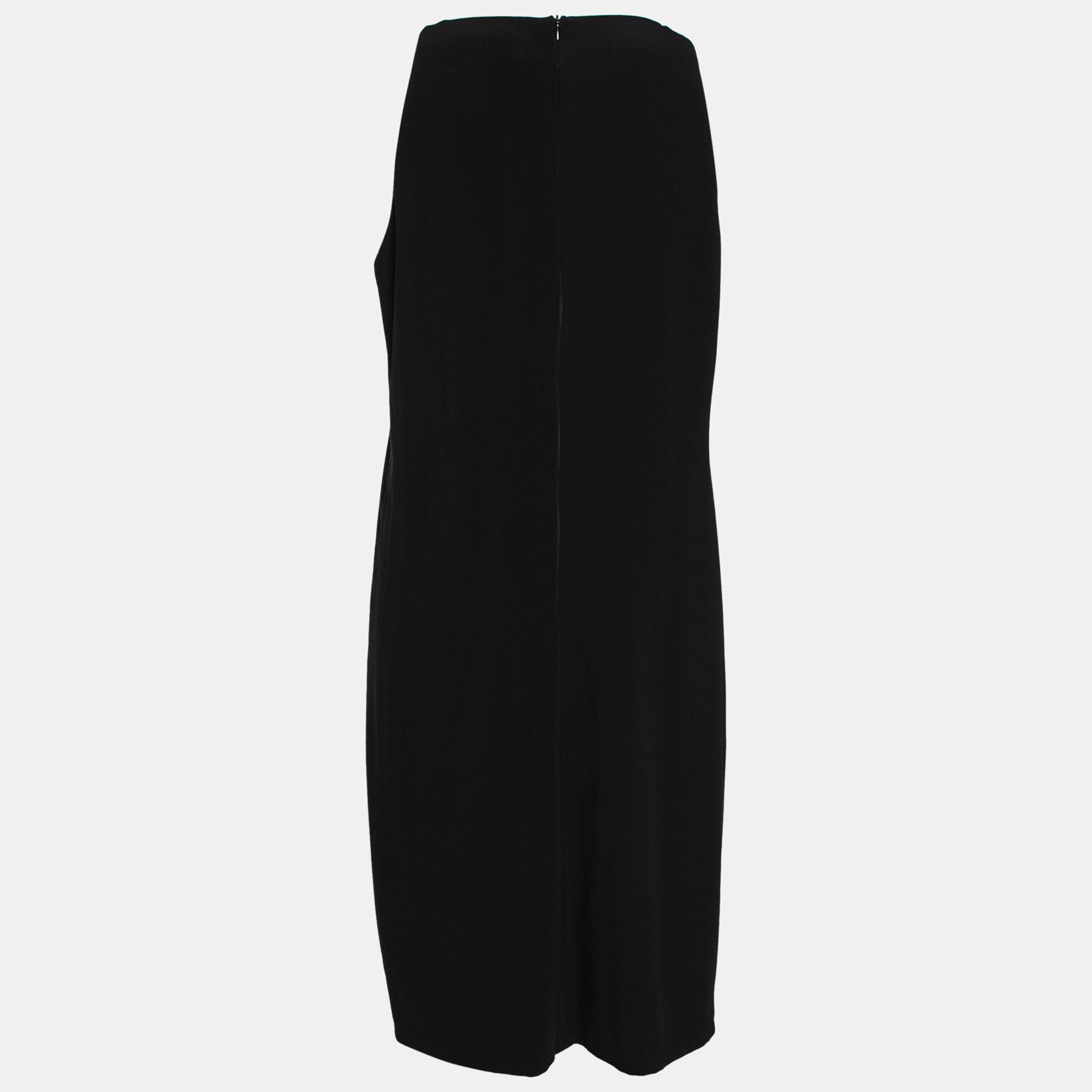 

Moschino Cheap and Chic Black Crepe Printed Sleeveless Dress