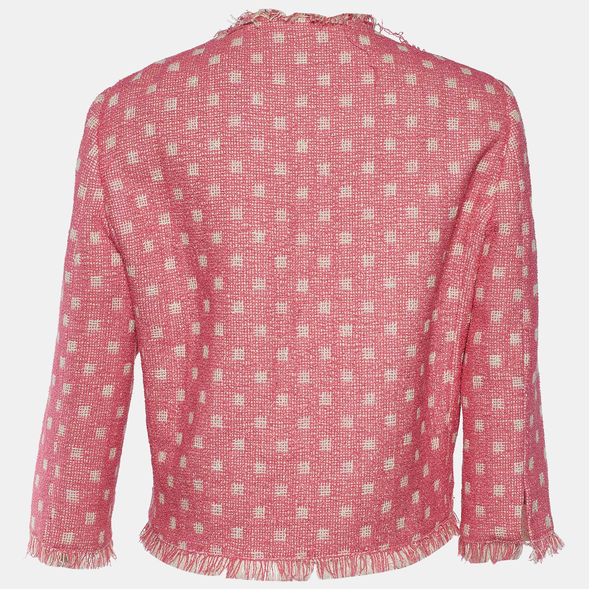 

Moschino Cheap and Chic Pink Tweed Jacket