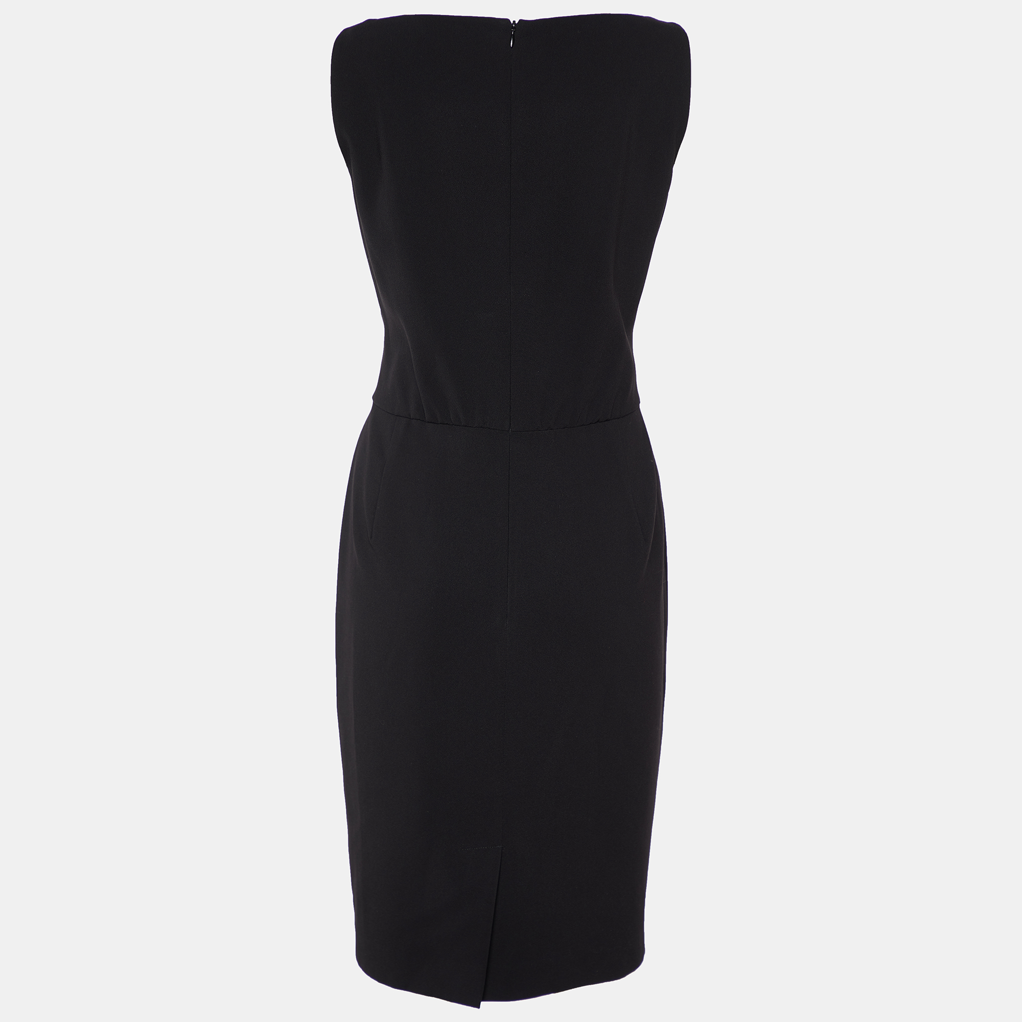 

Moschino Cheap and Chic Black Crepe Sleeveless Midi Dress