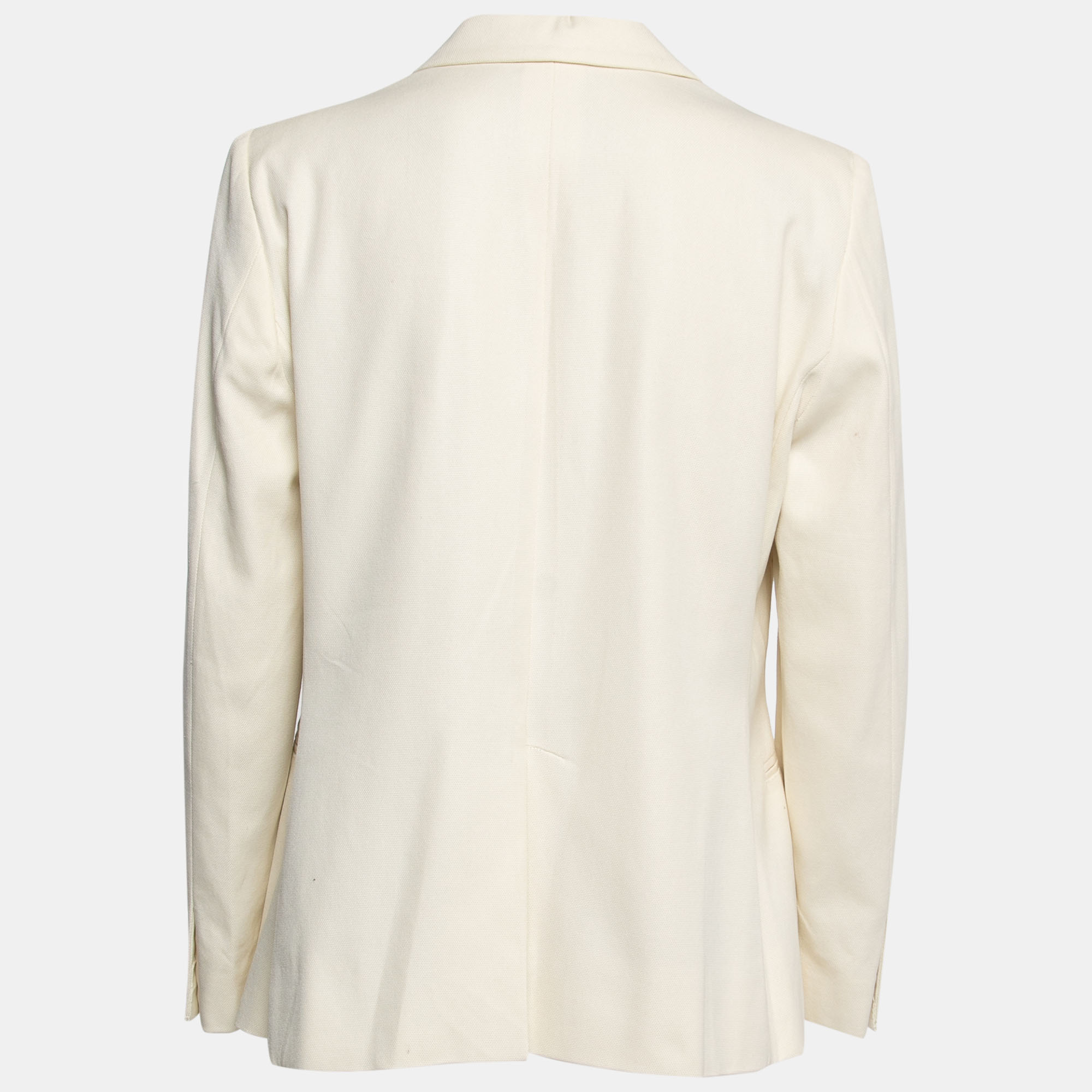 

Moschino Cheap & Chic Ecru Cotton Embellished Blazer, Cream