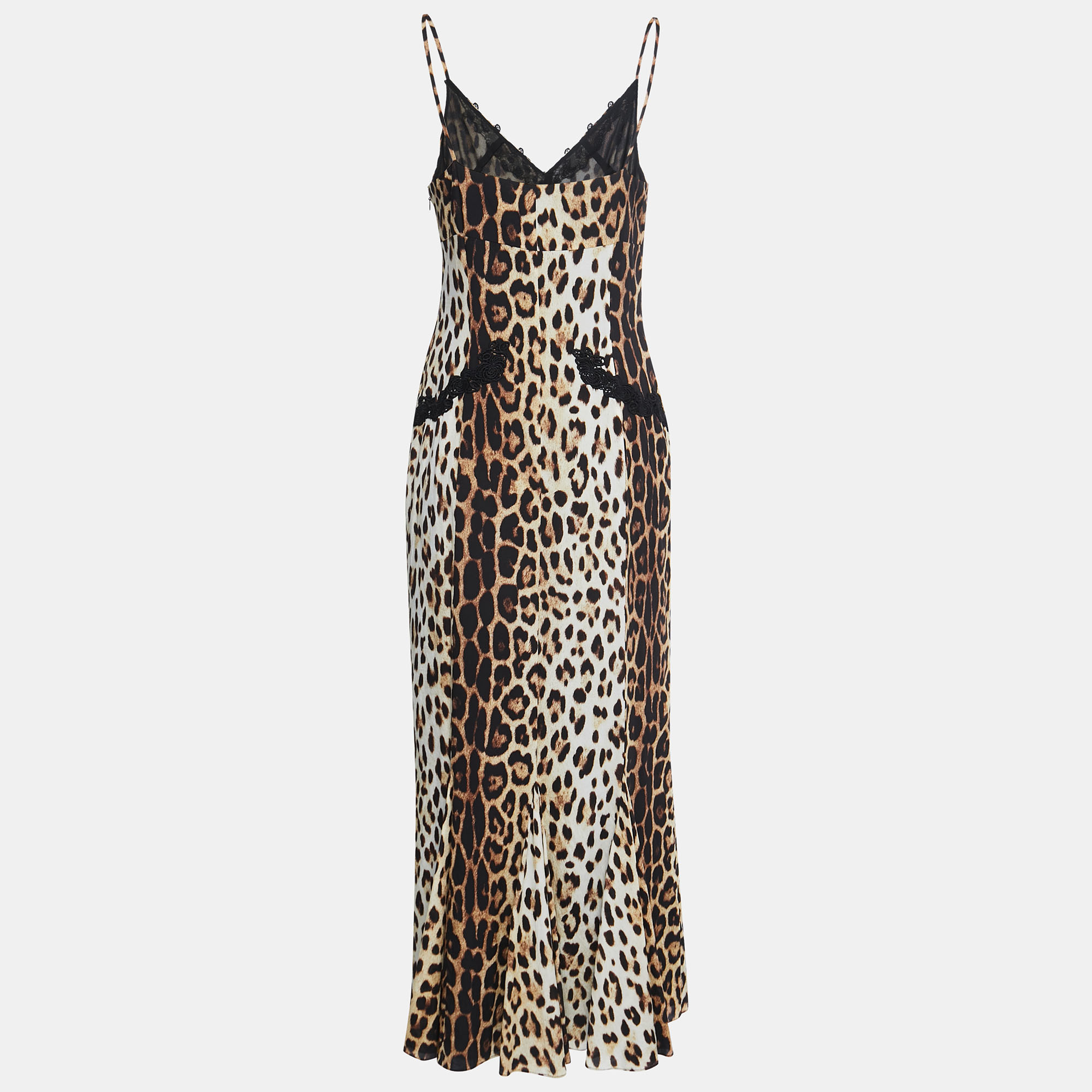 

Moschino Cheap and Chic Brown Leopard Print Silk Slip Dress