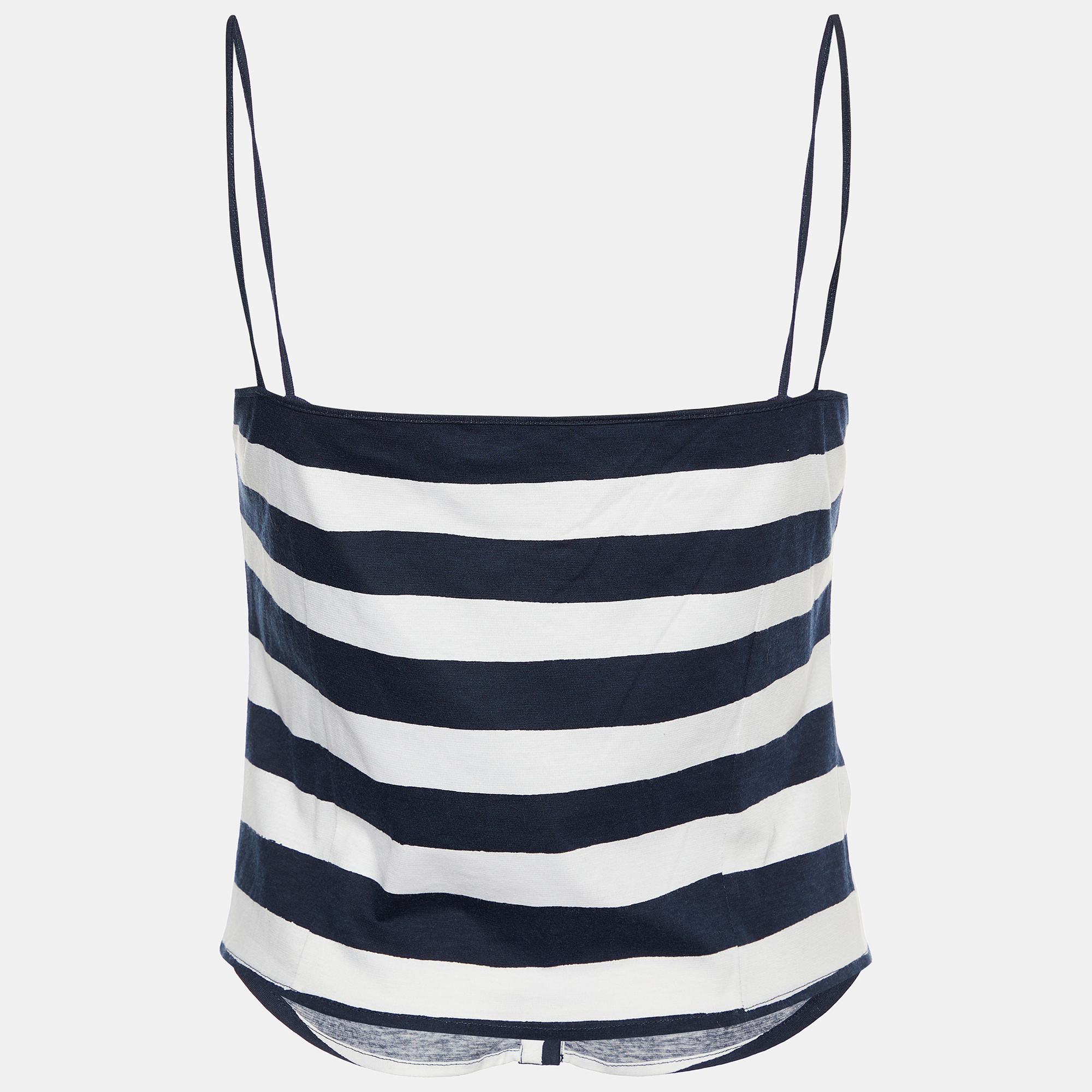 

Moschino Cheap and Chic Blue Striped Cotton Tank Top