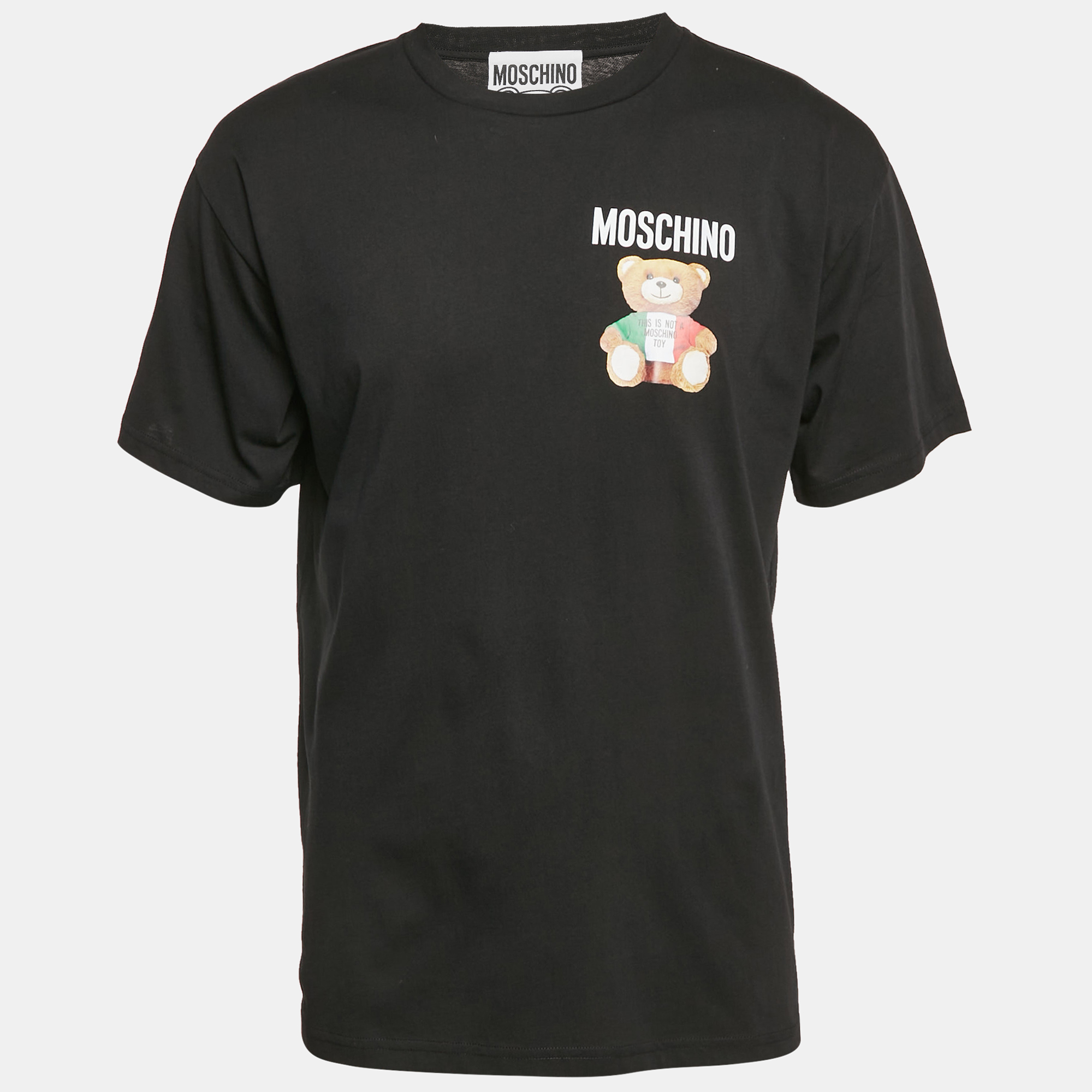 

Moschino Couture Black Teddy Bear Print Cotton T-Shirt S