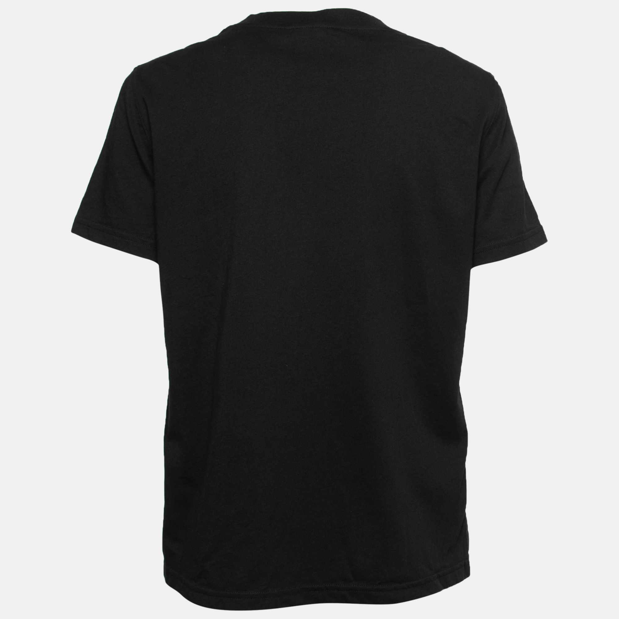

Moschino Couture Black Cotton Logo Embroidered Short Sleeve T-Shirt