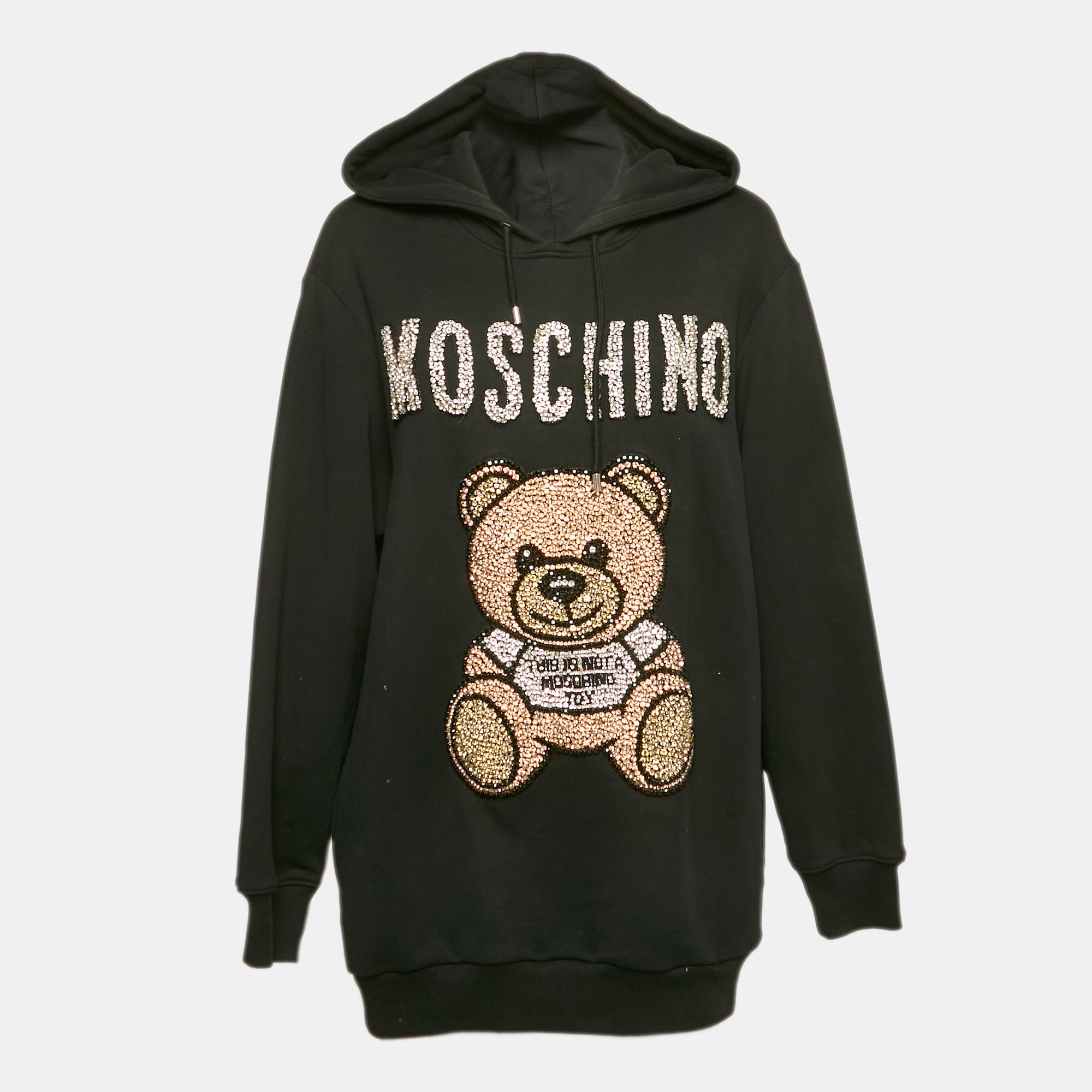 

Moschino Couture Black Jewel Teddy Cotton Knit Hoodie S