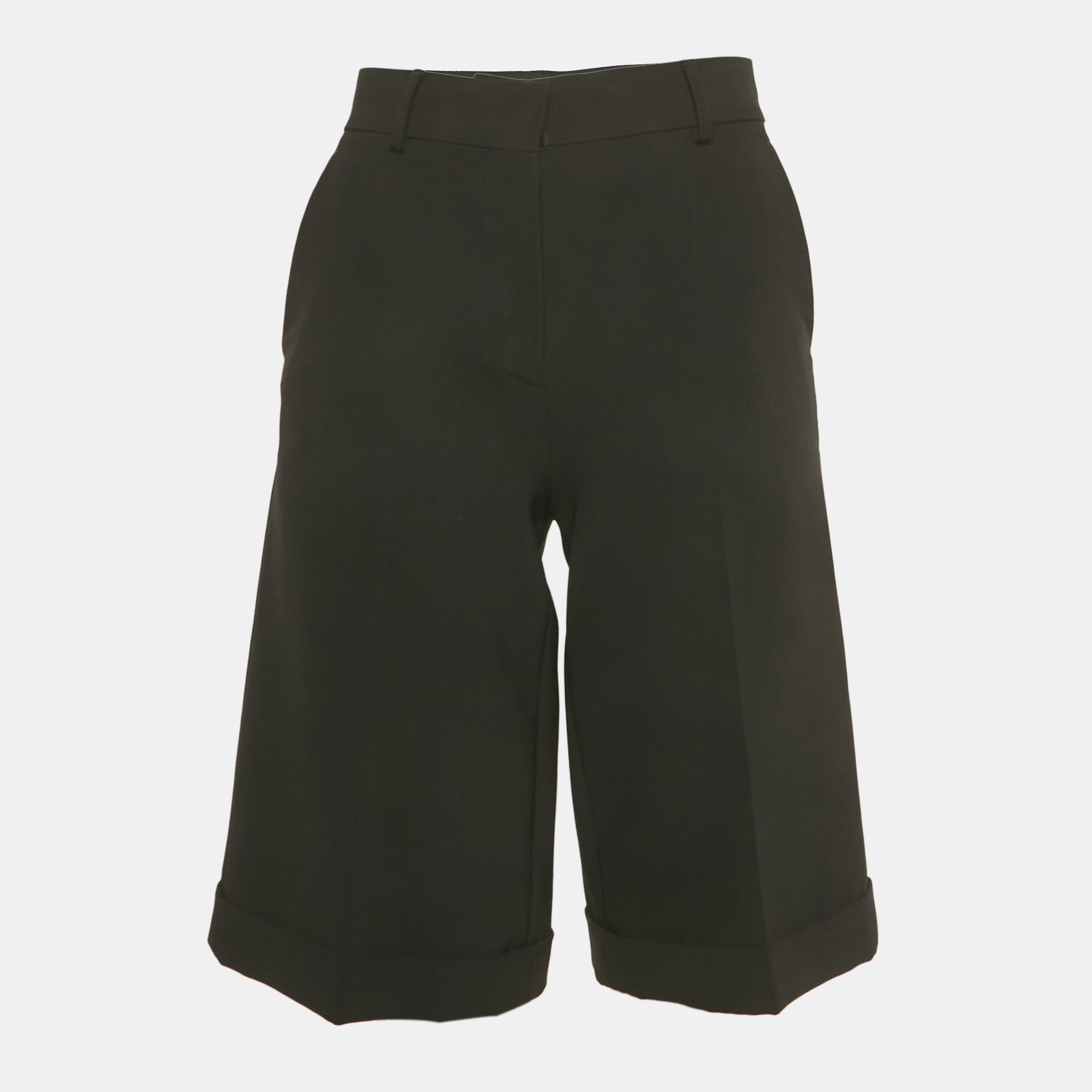 

Moschino Couture Black Crepe Bermuda Shorts XS