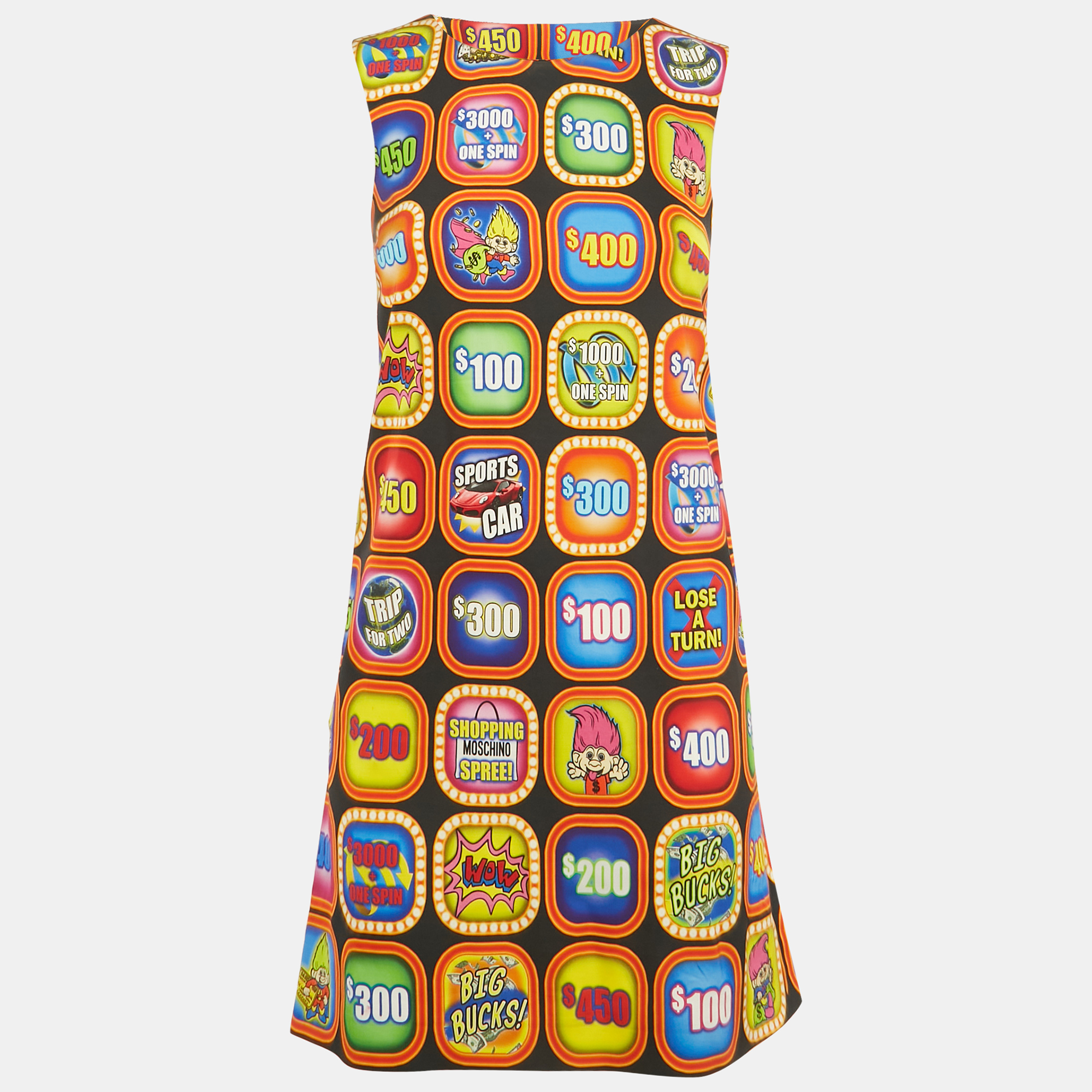 

Moschino Couture Multicolor Good Luck Trolls Crepe Shift Dress XS