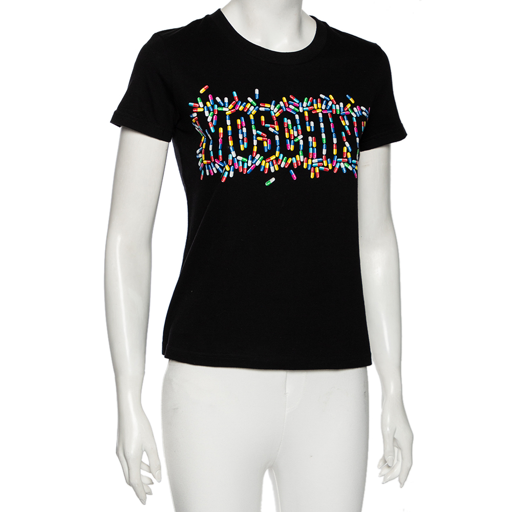 

Moschino Couture Black Capsule Logo Printed Cotton T-Shirt