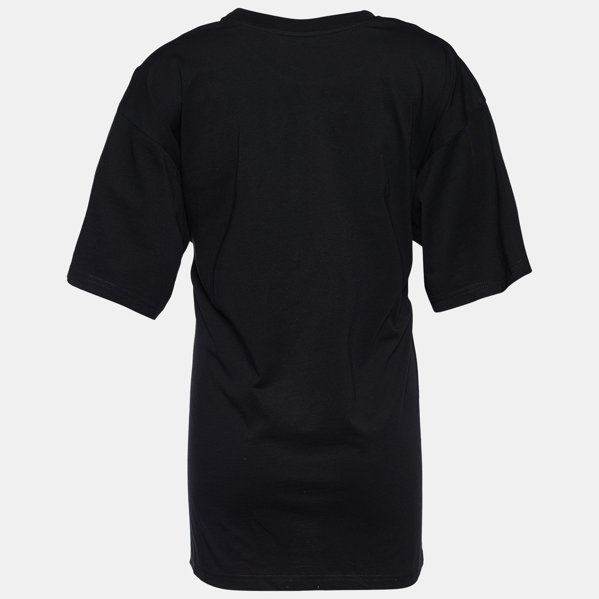 

Moschino Couture Black Logo Print Cotton Oversized T-Shirt