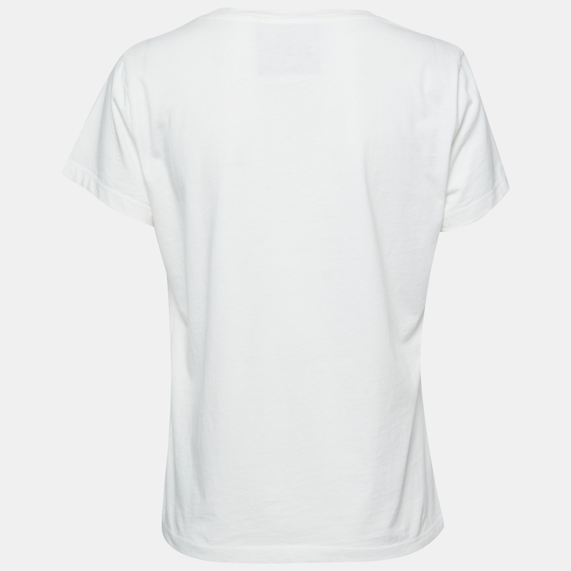

Moschino Couture White Cotton Toy Bear Logo T-Shirt