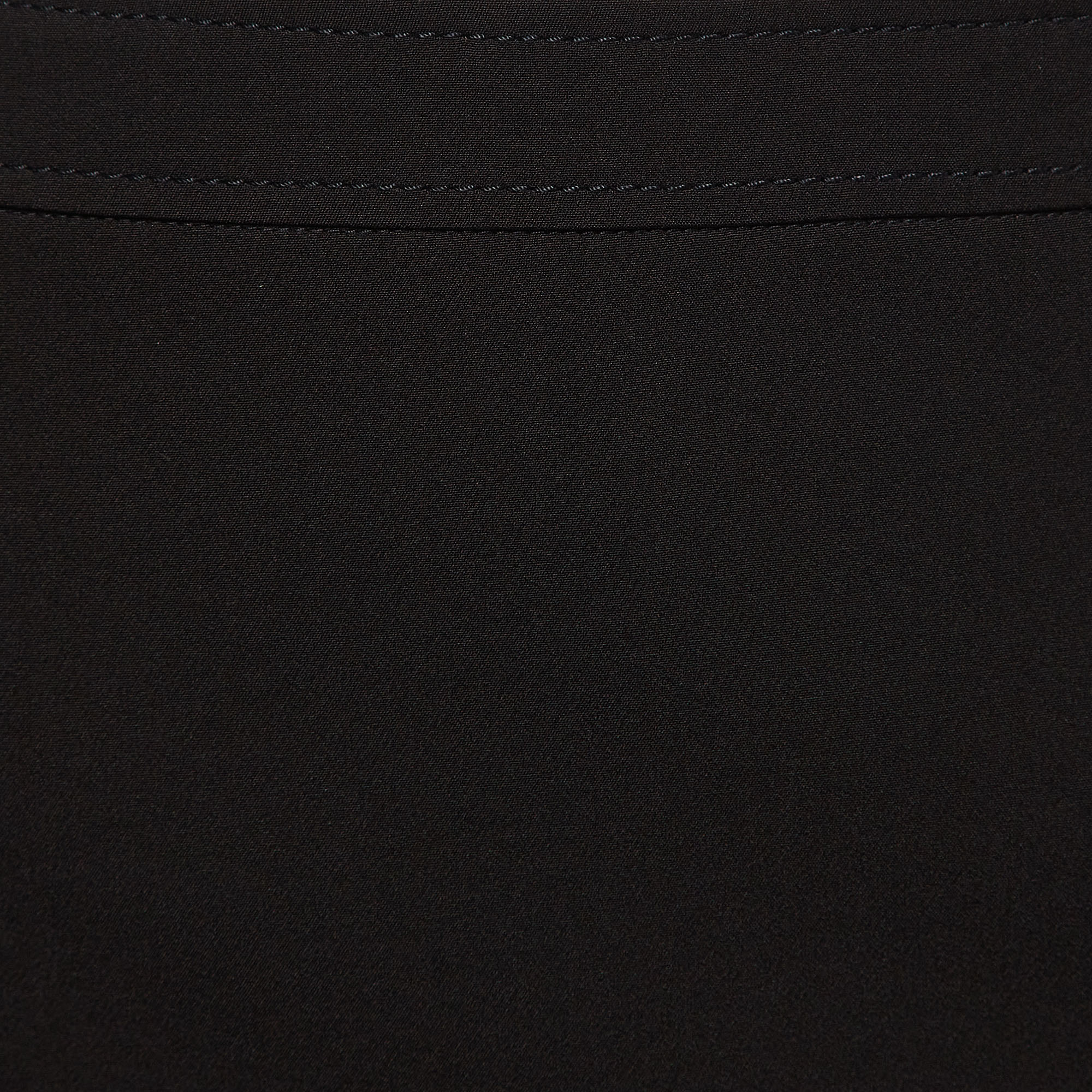Moschino M05CHIN0 Jeans Black Stretch Crepe Zipper Detail Mini Skirt S 